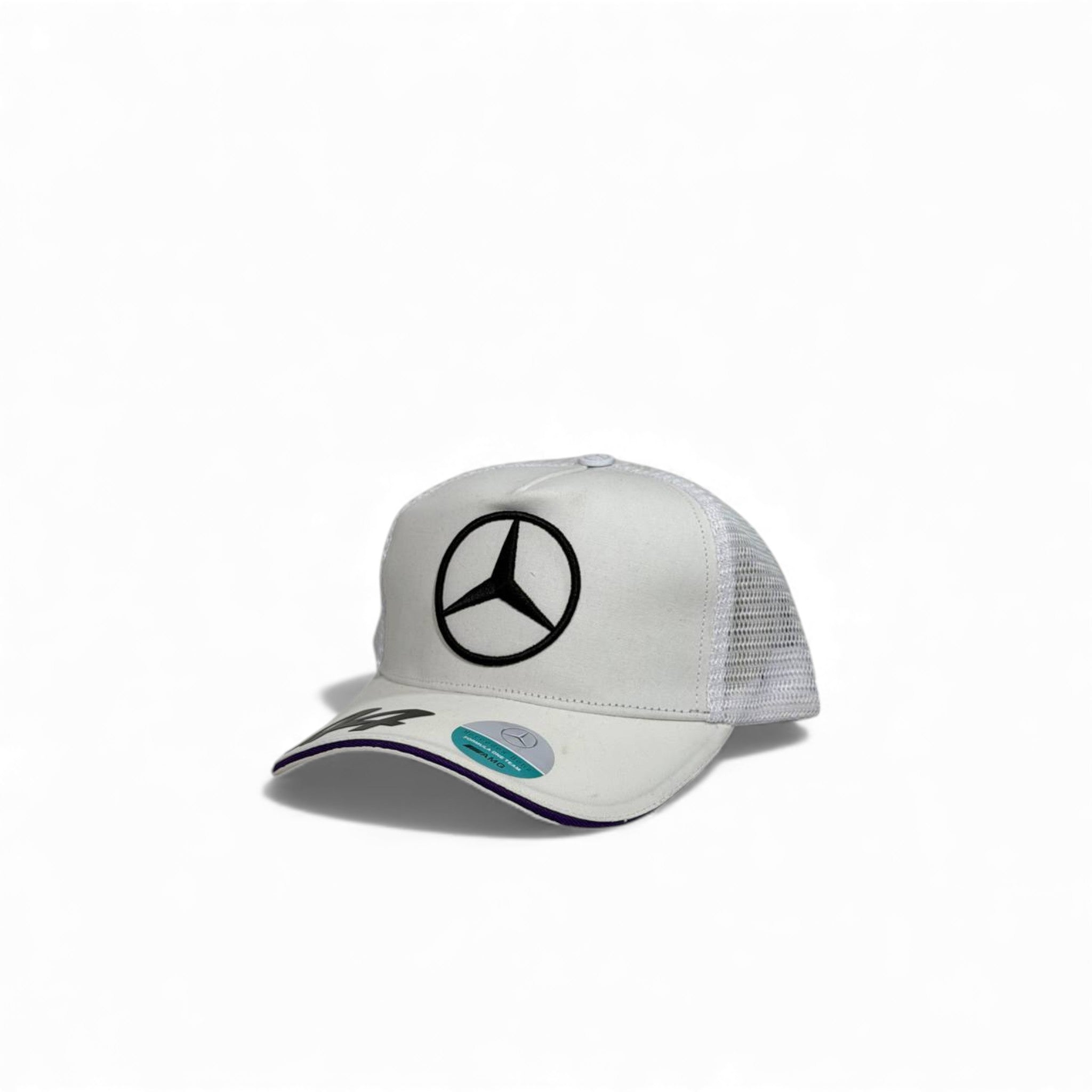 š§¢ Mercedes-Benz White Mesh Trucker Cap ā Classic Star Logo Edition