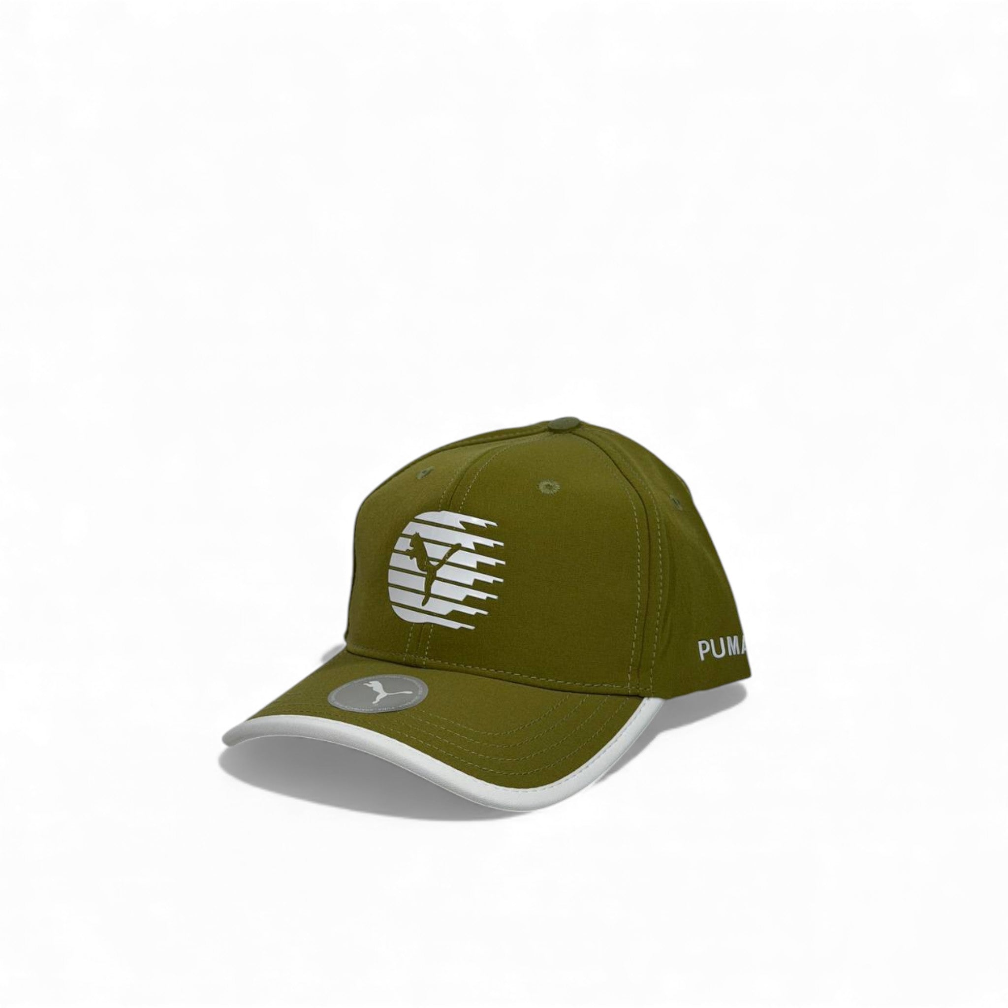 🧢 PUMA Olive Speed Graphic Cap – Sport Performance Edition