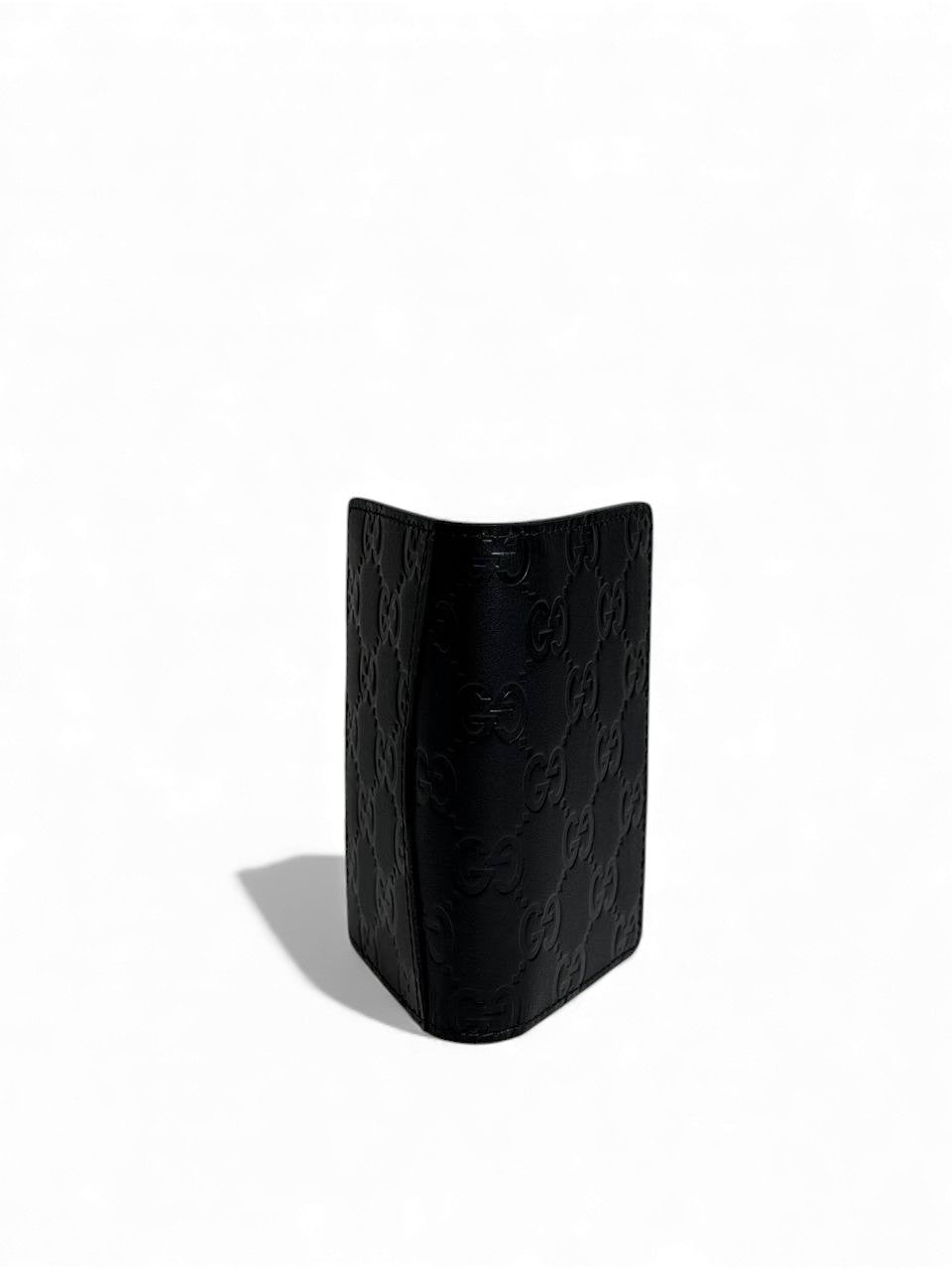 🖤 Gucci Black Embossed Leather Card Holder | Luxury Minimalist Wallet ✨