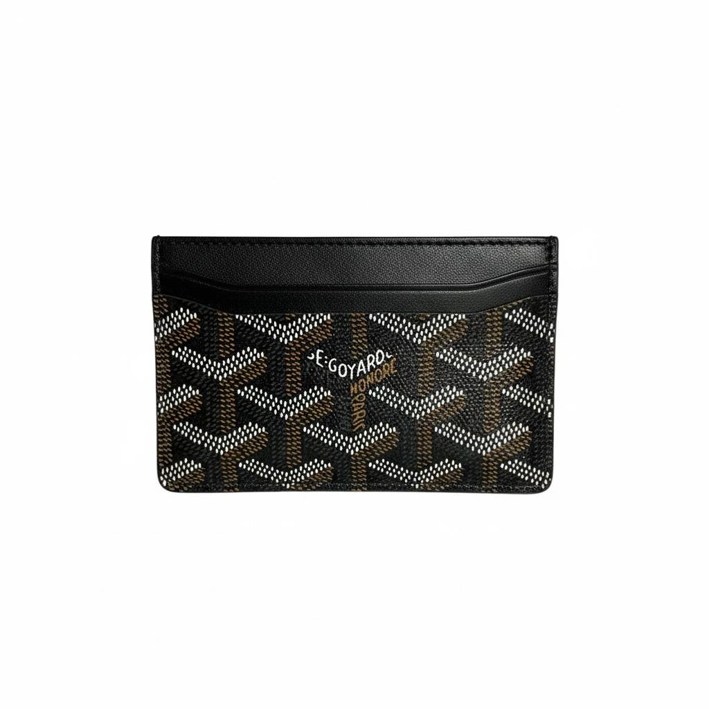 Goyard Black Monogram Card Holder 🖤✨ | Premium Slim Wallet | Unisex Designer Essential