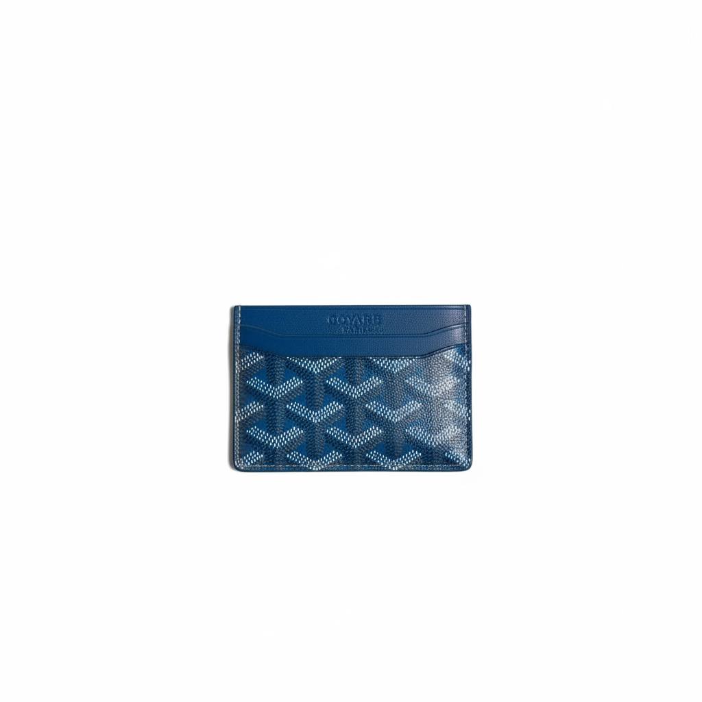 Goyard Blue Monogram Card Holder 💙✨ | Premium Slim Wallet | Unisex Designer Essential
