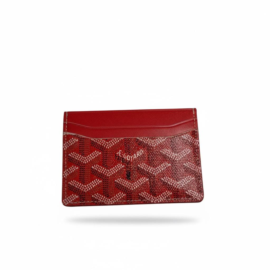 Goyard Red Monogram Card Holder ❤️🔥 | Premium Slim Wallet | Unisex Designer Essential