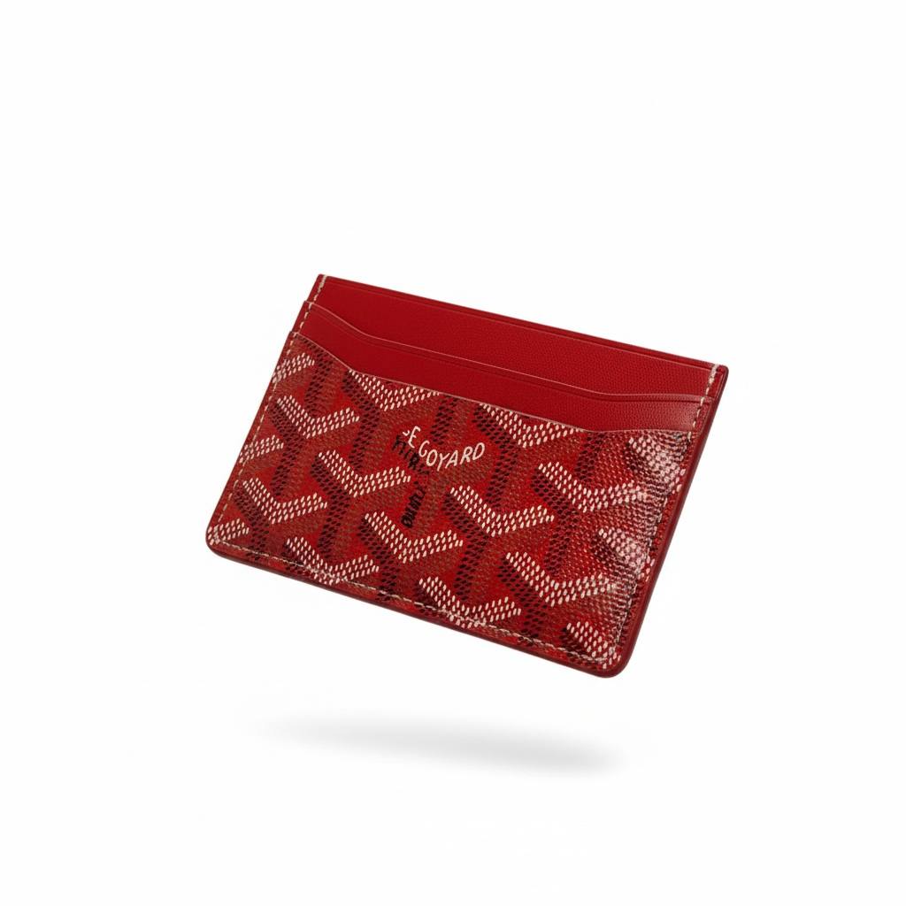 Goyard Red Monogram Card Holder ❤️🔥 | Premium Slim Wallet | Unisex Designer Essential