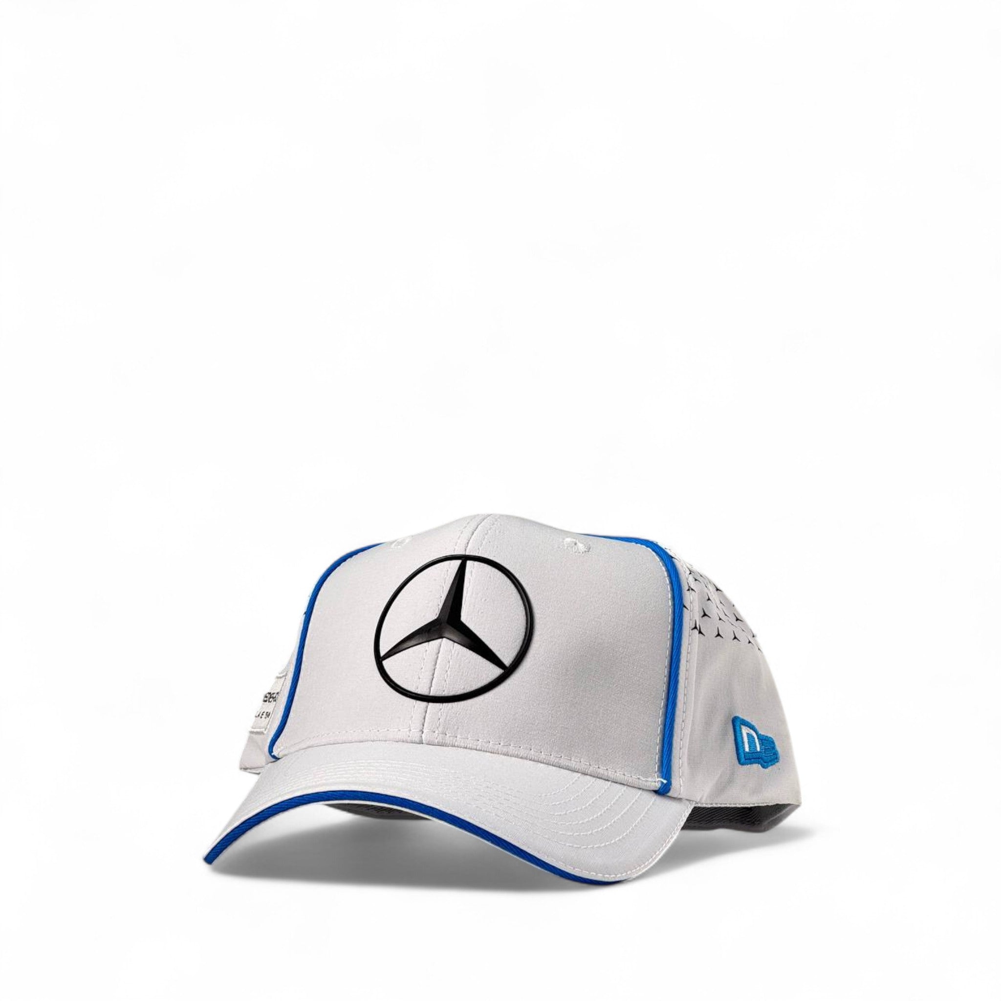 ⚪ Mercedes-Benz White & Blue Cap – Performance Elegance 🧢💙