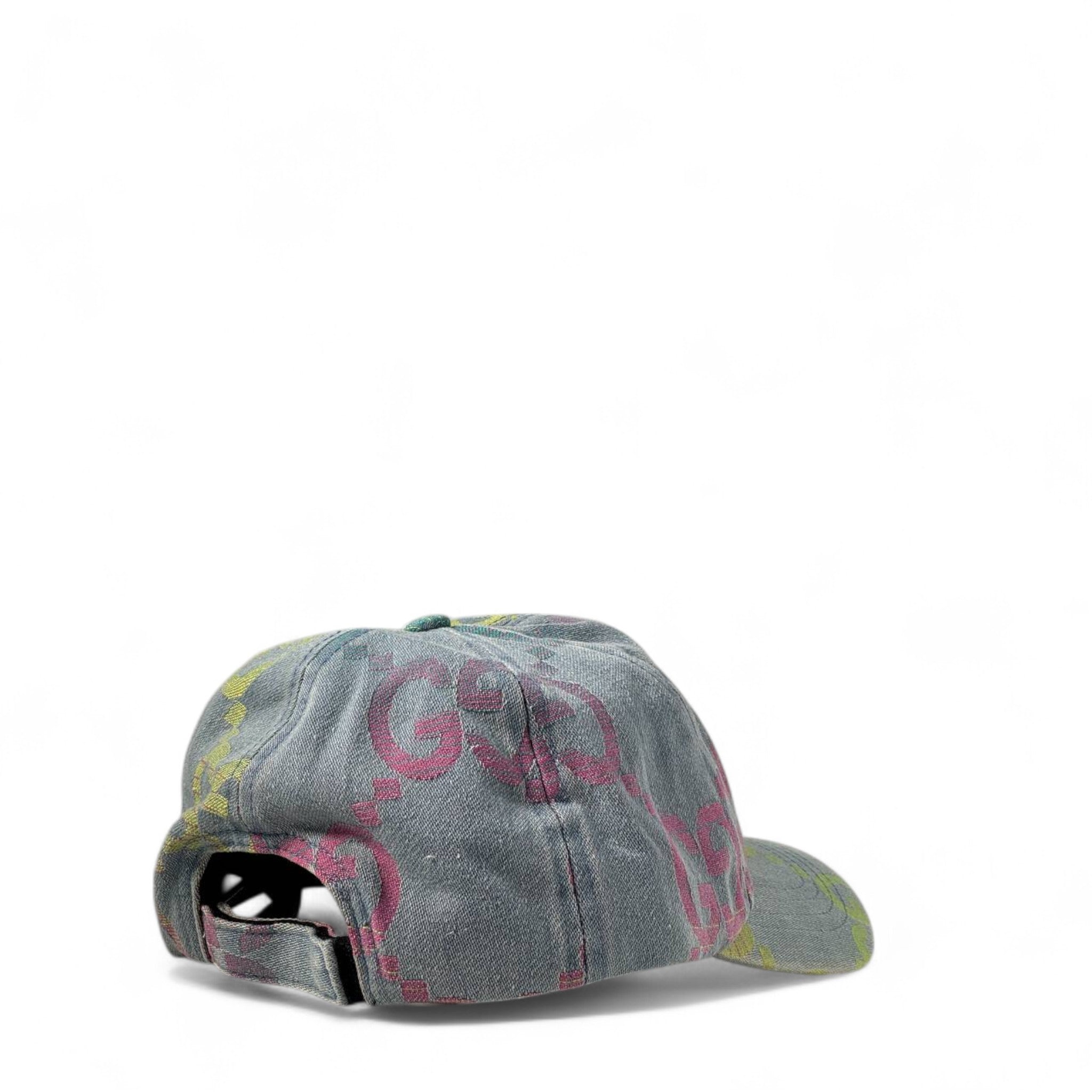 🧢 Gucci GG Multicolor Denim Baseball Cap – Luxury Meets Urban Edge