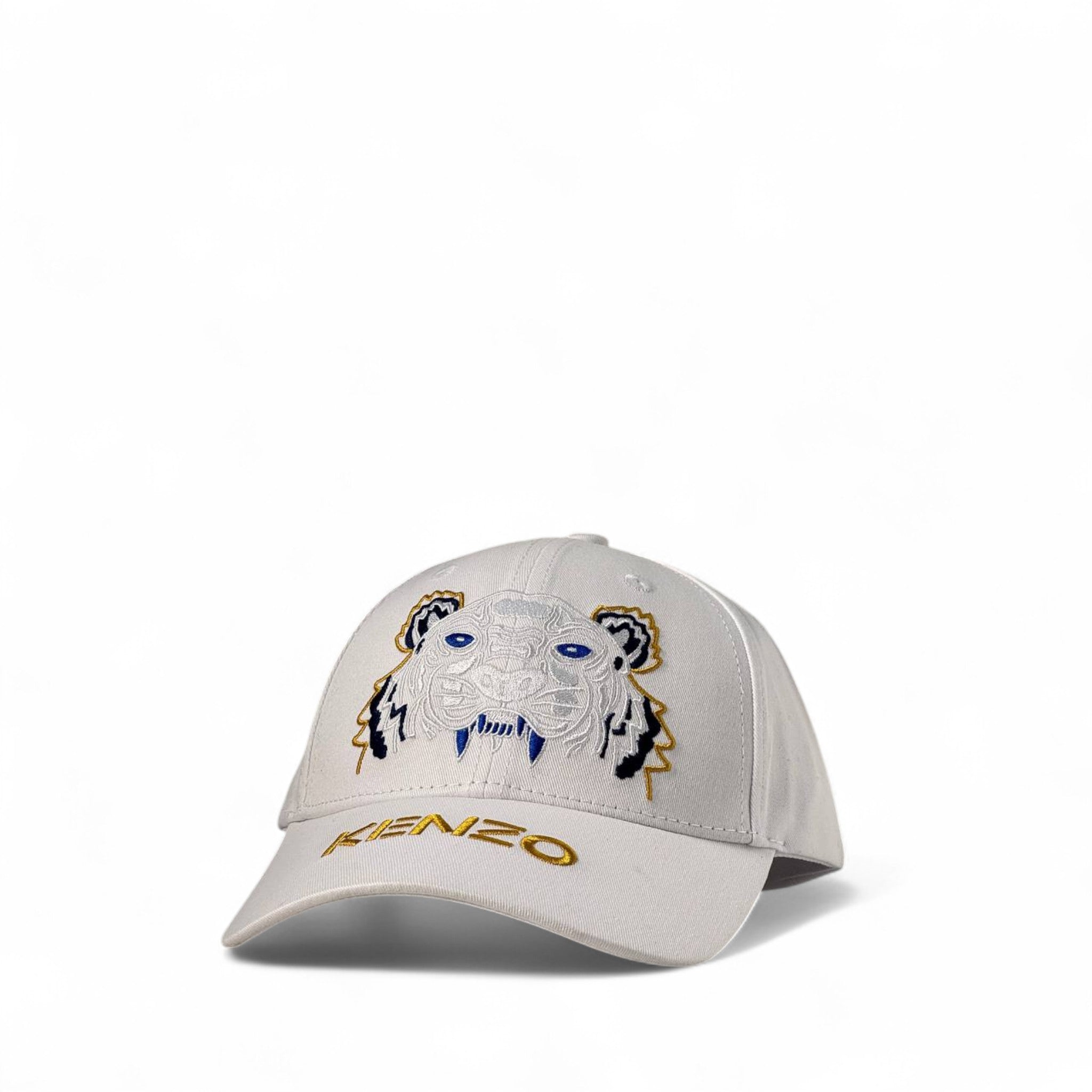 🐯 Kenzo White Tiger Embroidered Cap – Bold Parisian Street Chic