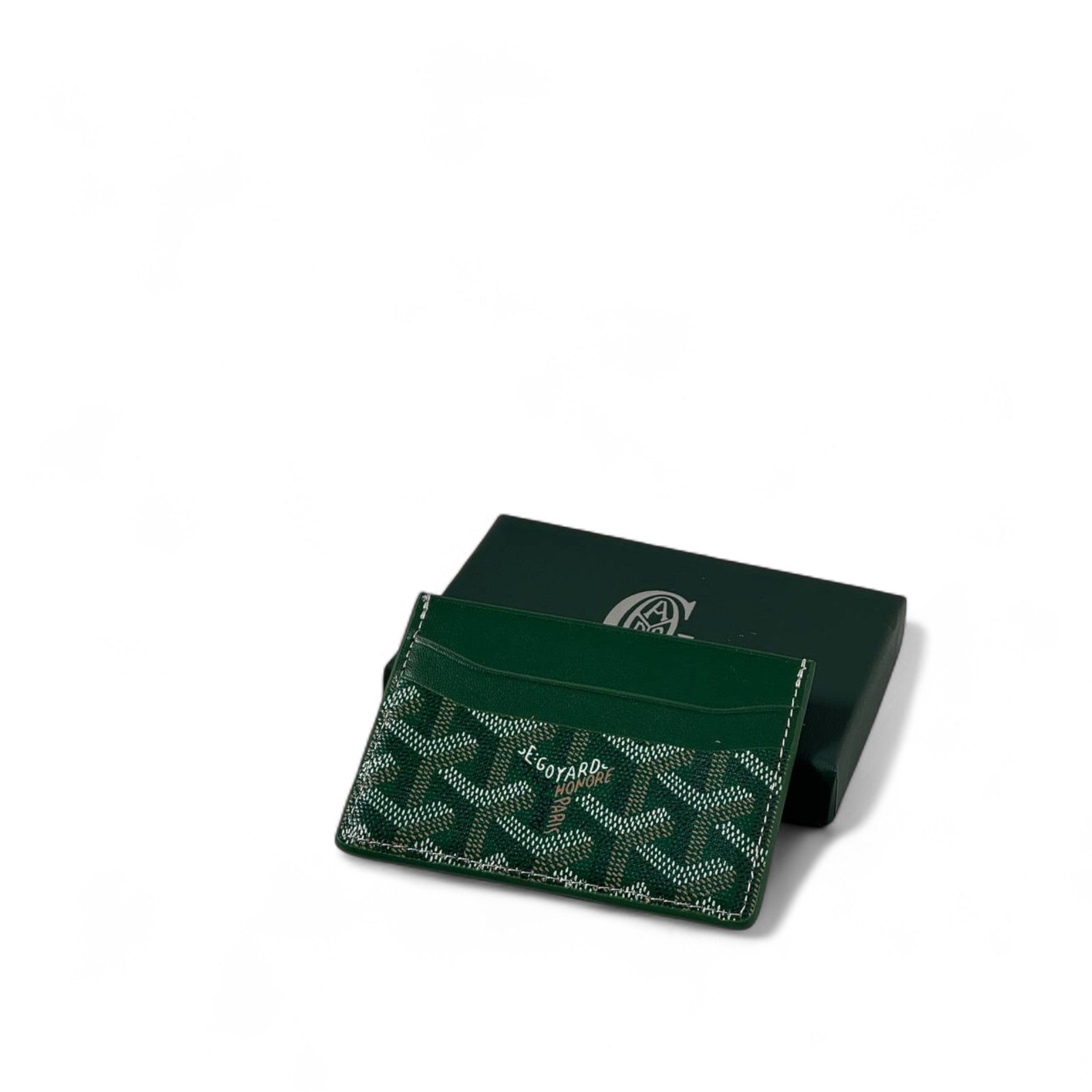 💚 Goyard Saint-Honoré Card Holder – Classic Green Elegance 🎩