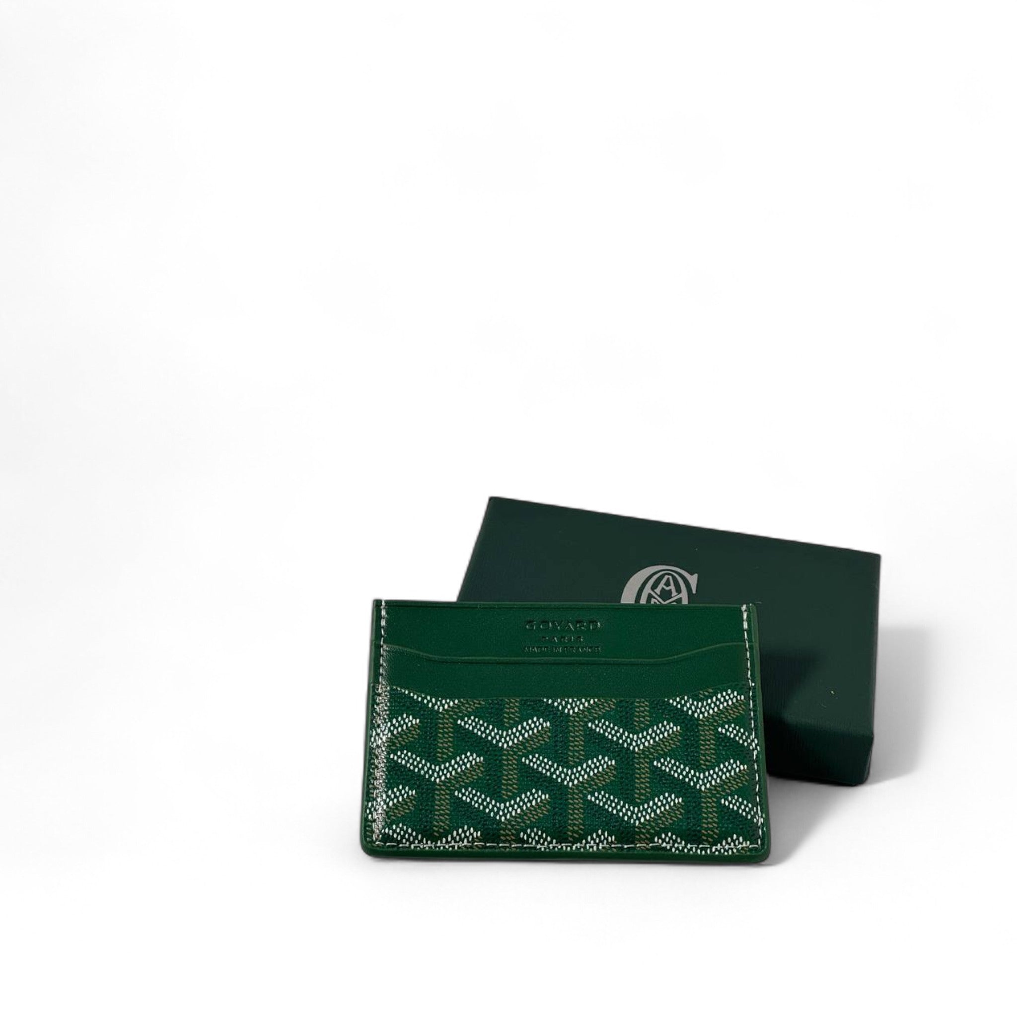 💚 Goyard Saint-Honoré Card Holder – Classic Green Elegance 🎩