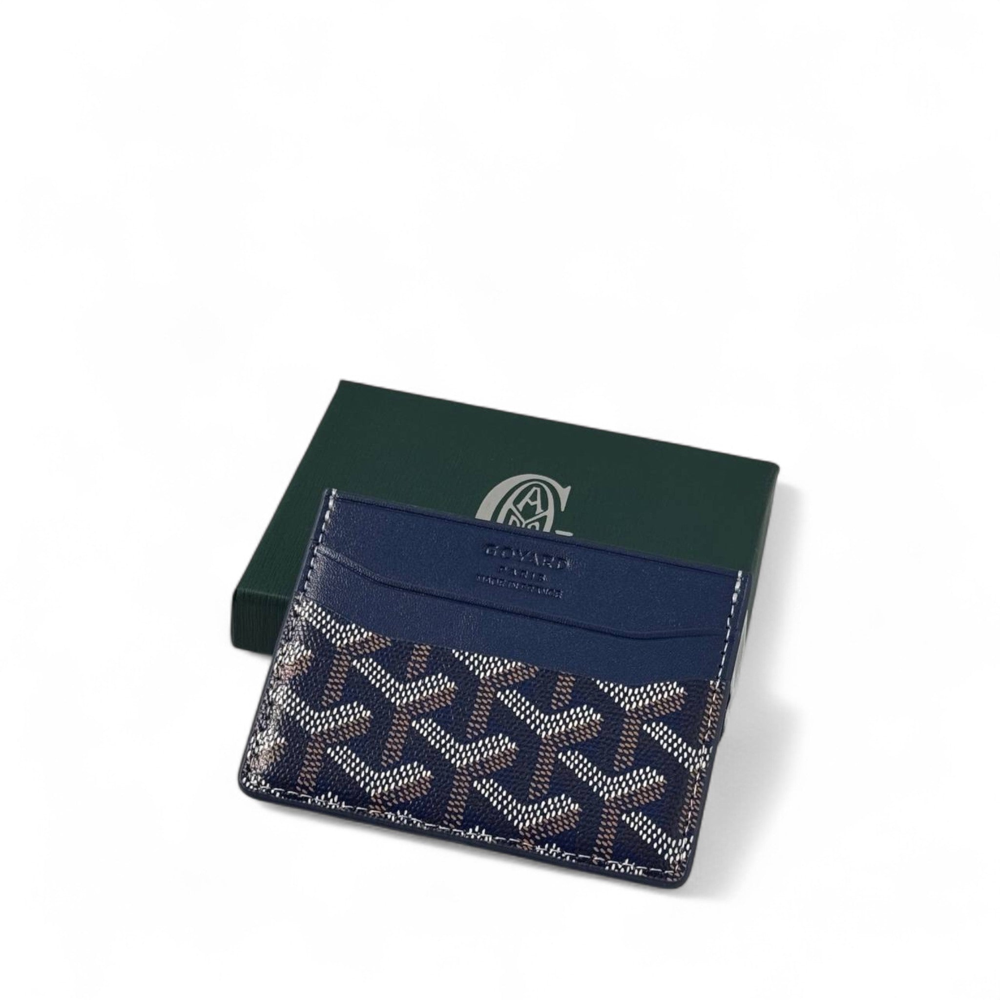 💙 Goyard Navy Blue Card Holder – Refined Parisian Classic 💼