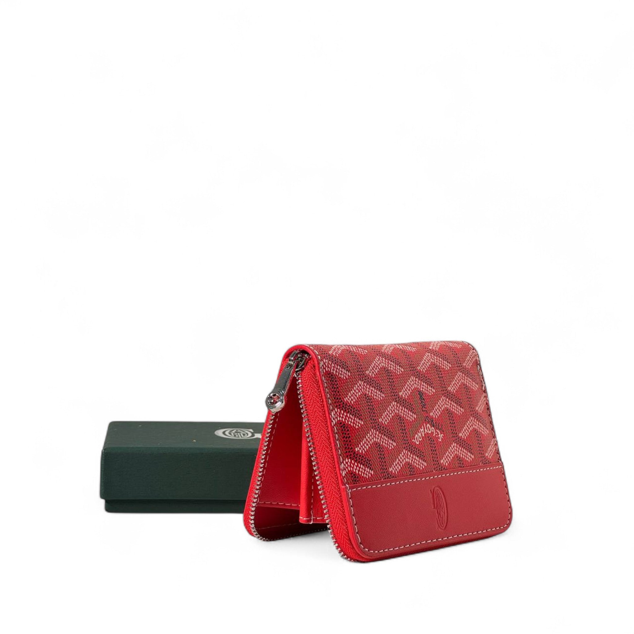 ❤️ Goyard Red Zip Wallet – Iconic Luxury with a Bold Twist ❤️