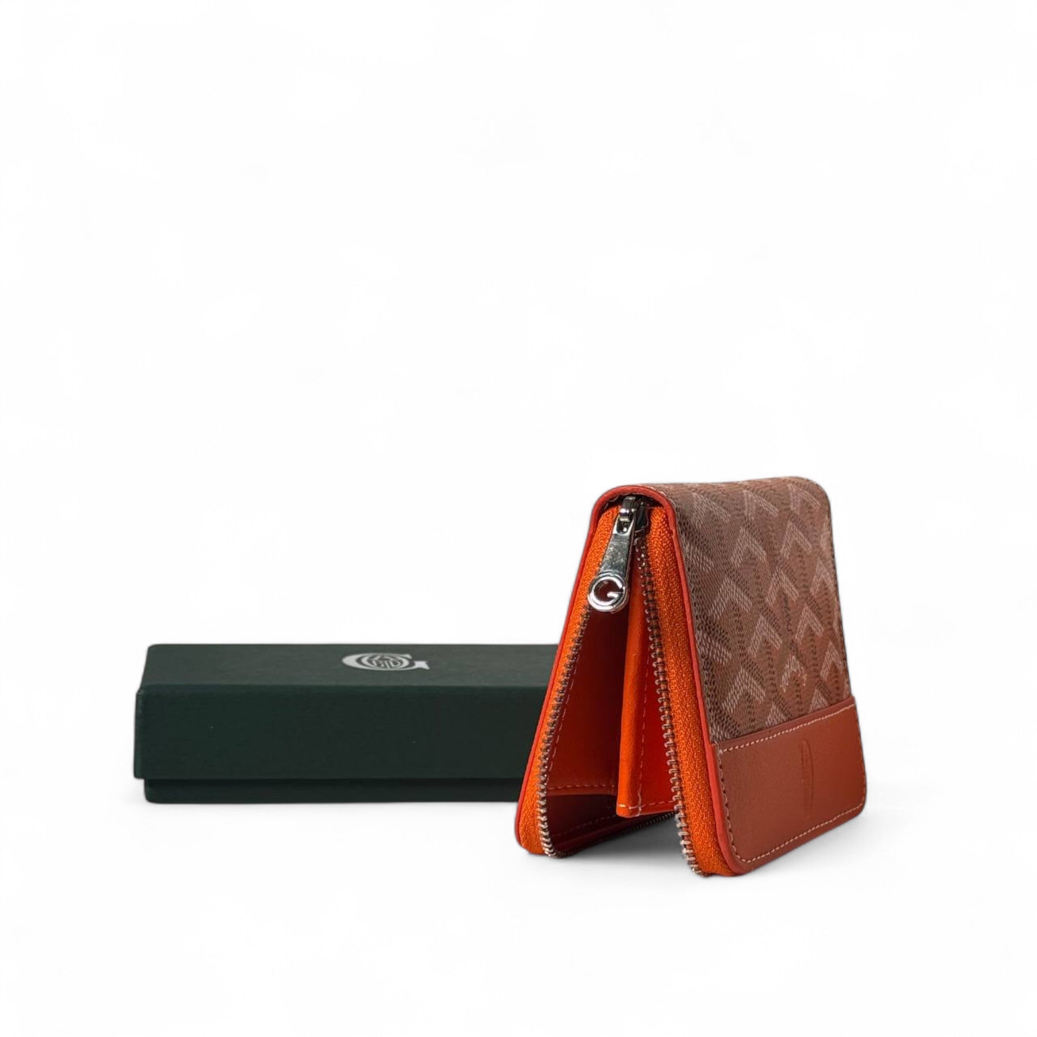 🧡 Goyard Orange Zip Wallet – Vibrant Style Meets Everyday Luxury 🧡