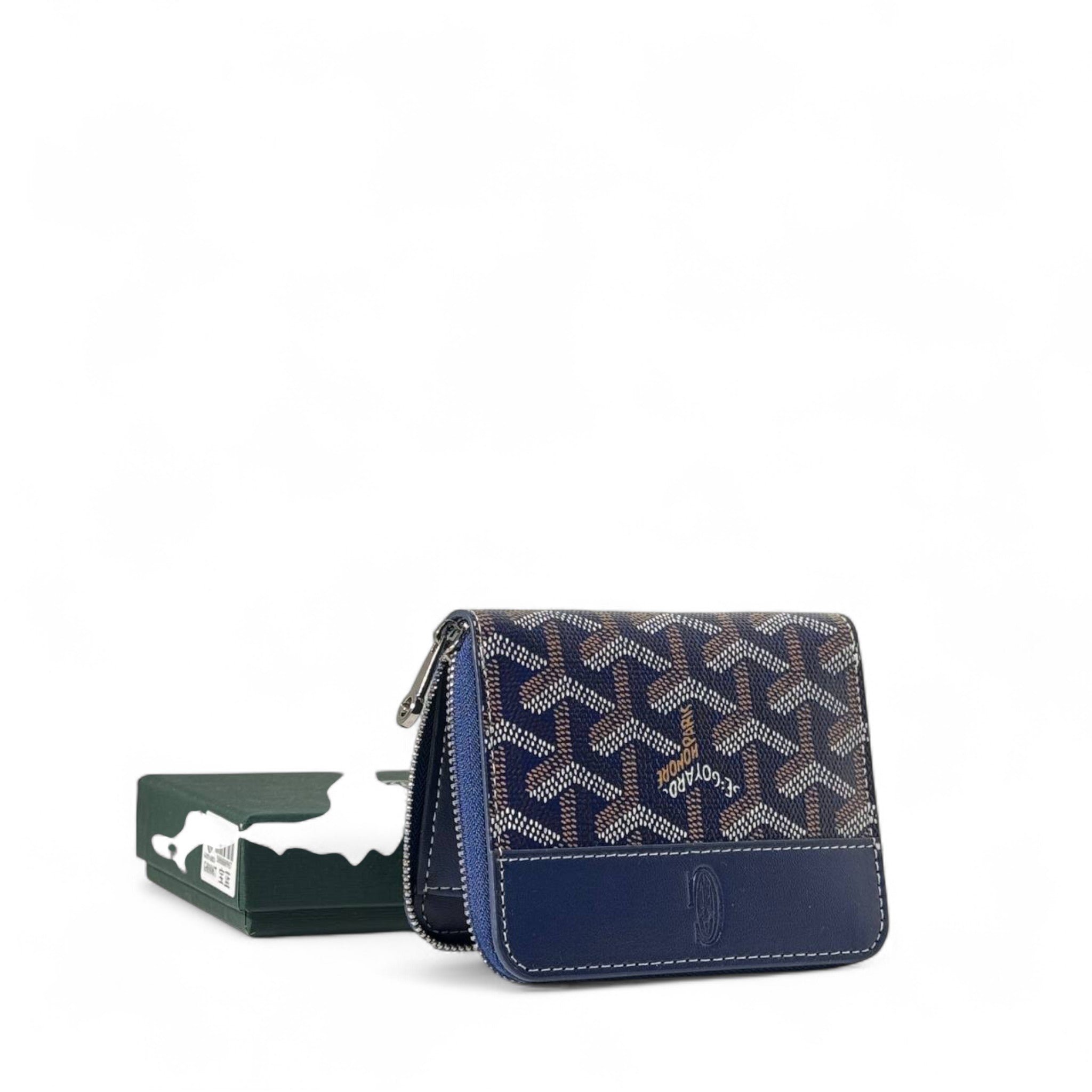 🔵 Goyard Navy Zip Wallet – Classic Luxury, Secure Style 🔵