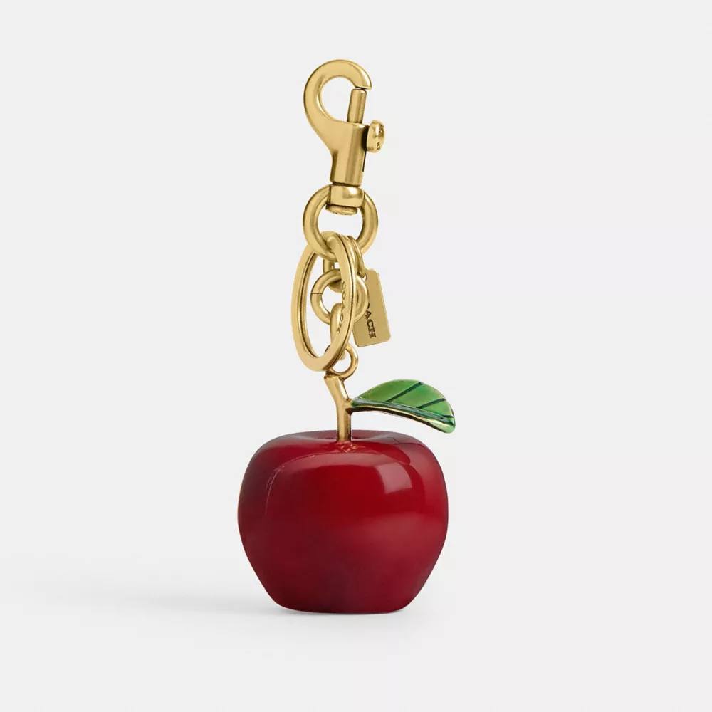 🍎 COACH Cherry Apple Bag Charm Keychain – Luxury Designer Key Holder ✨