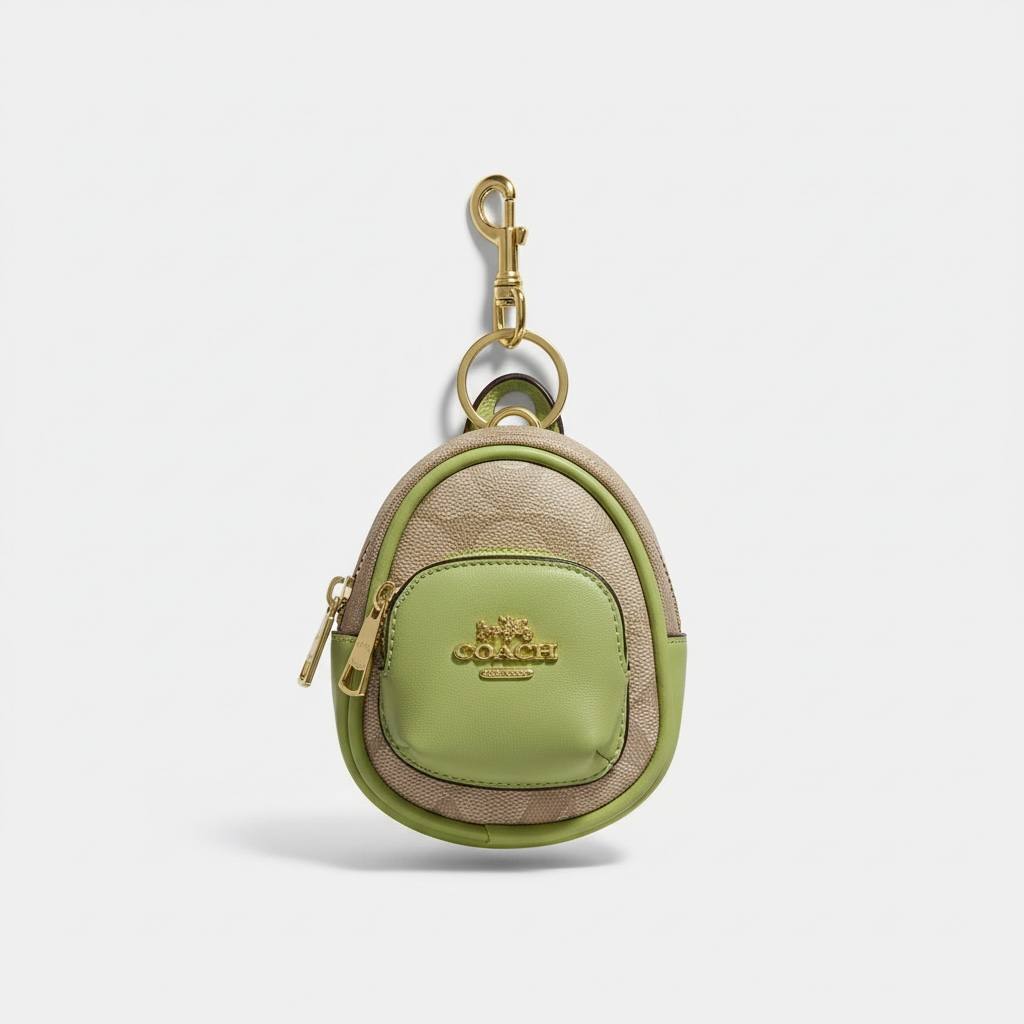 🎒 COACH Mini Backpack Bag Charm Keychain – Signature Designer Accessory ✨