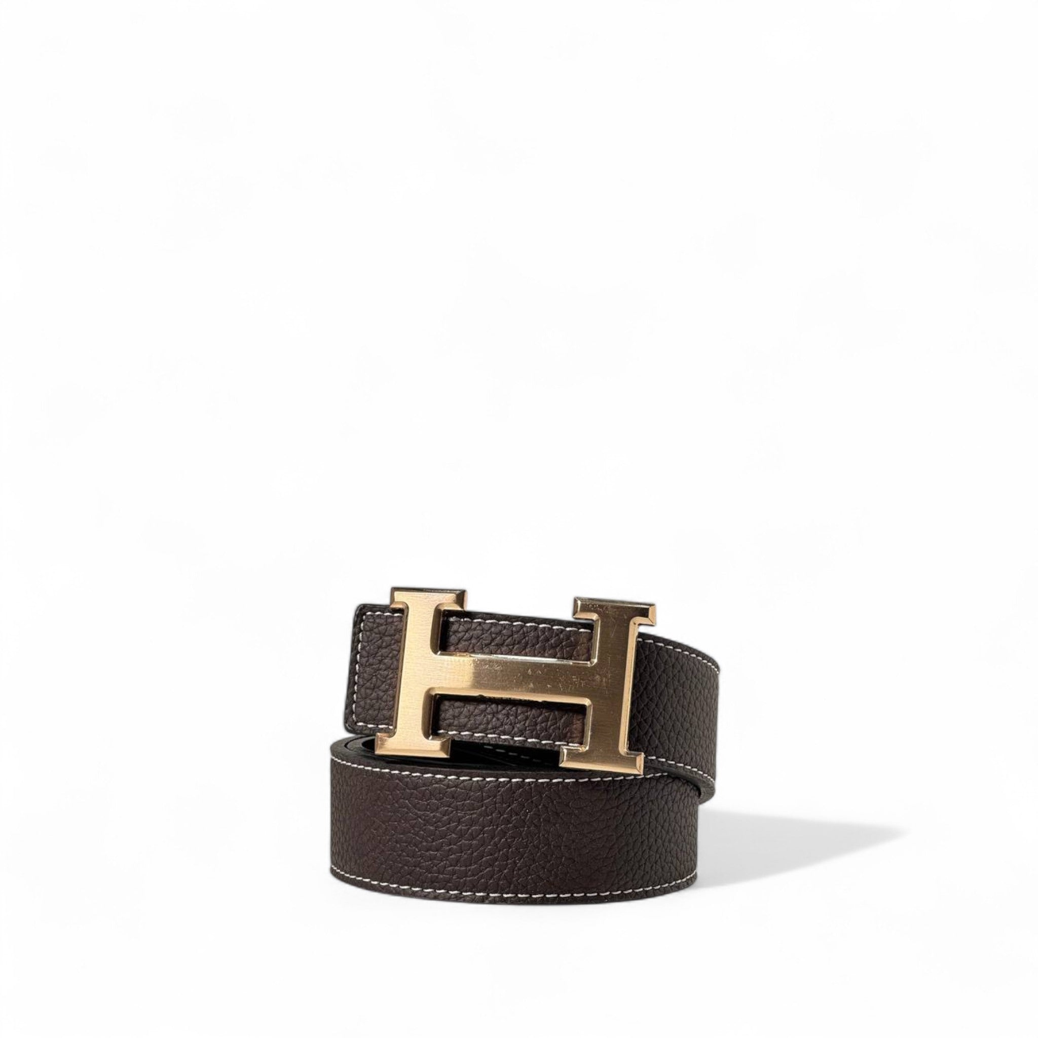 🤎 Hermès Style “H” Buckle Belt – 110 cm of Timeless Elegance