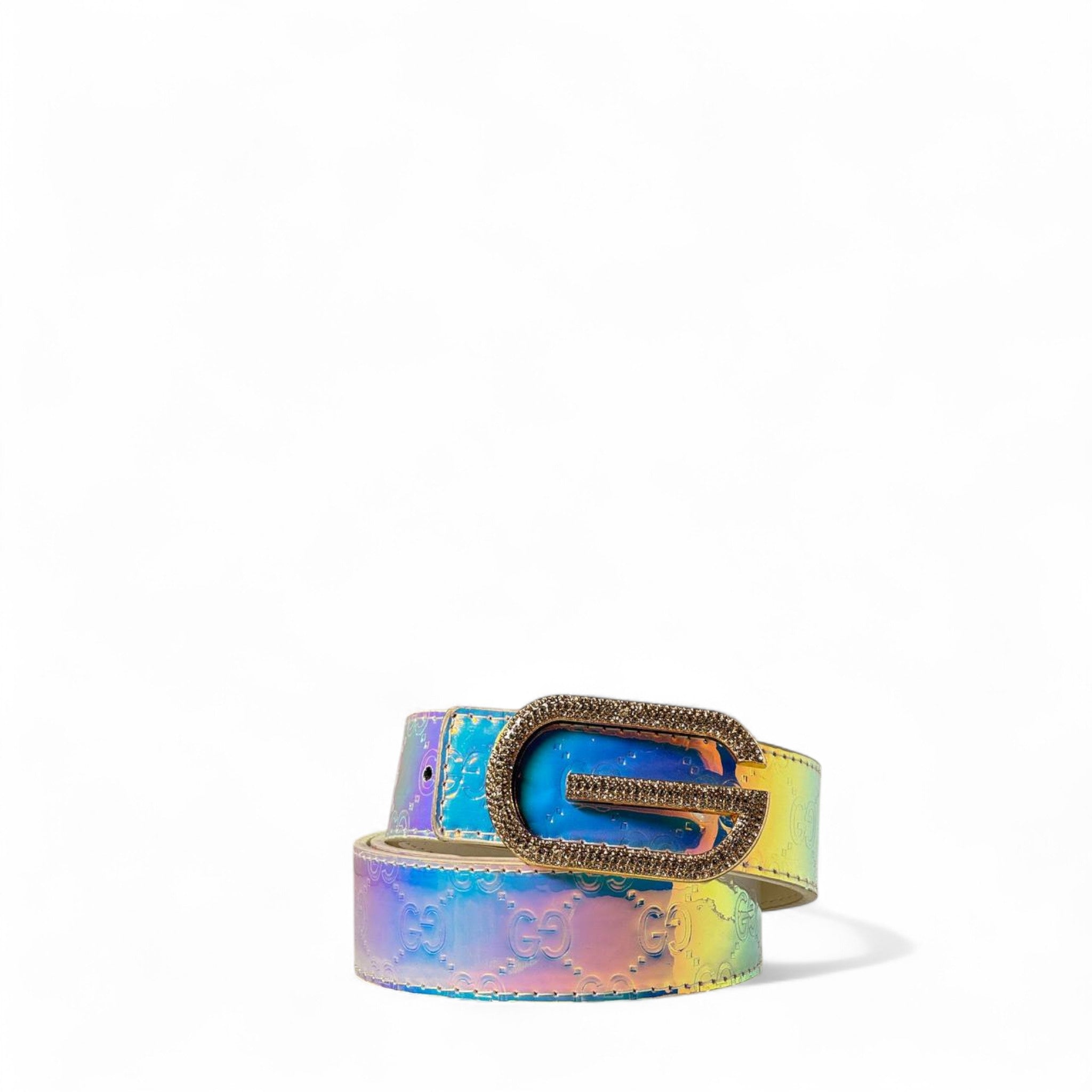 ๐ Gucci Iridescent Rainbow Belt โ Shimmer Glam | 125 cm