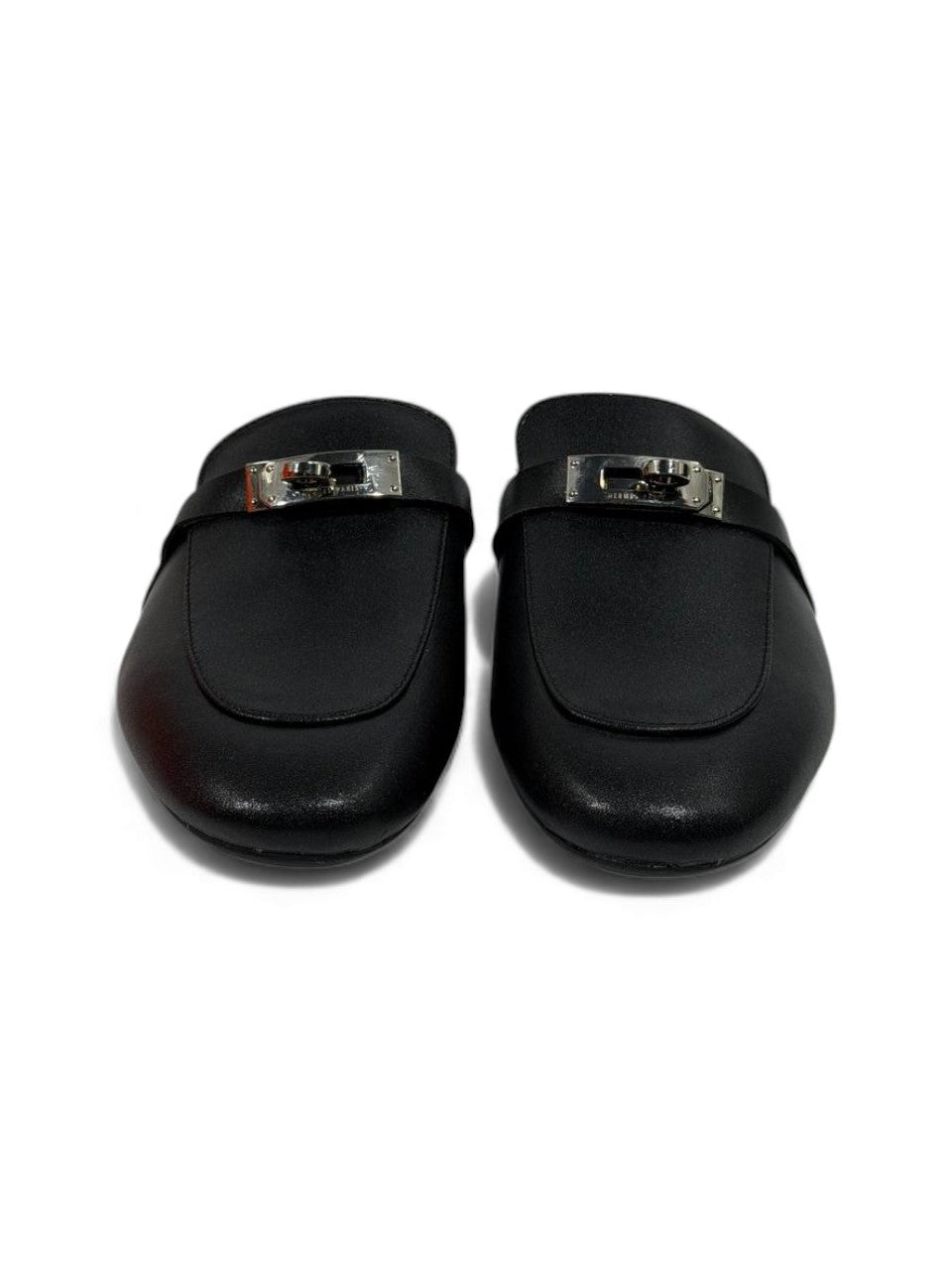 š„ HermĆØs-Inspired Leather Mules ā Black Luxury Edition š„