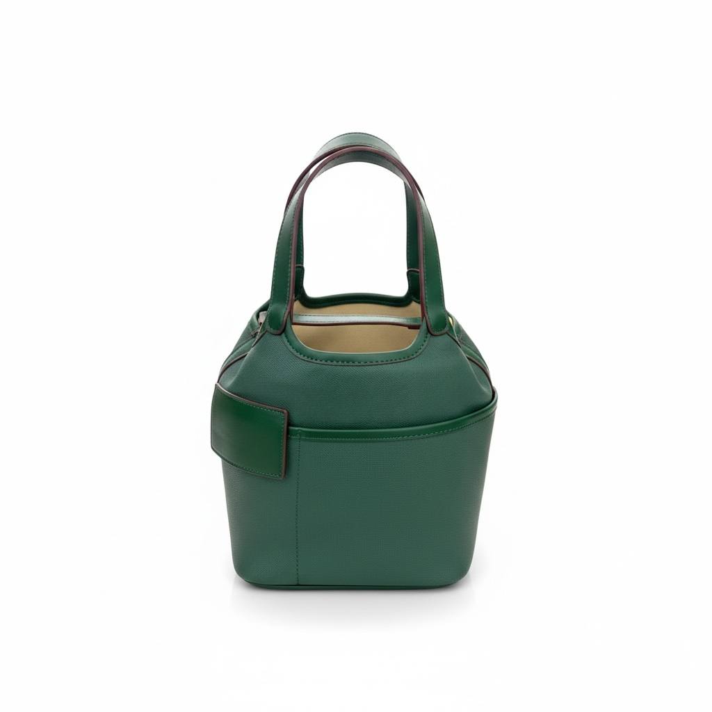 🔥 Hermès Garden Party Inspired Tote Bag – Deep Green Edition (with Strap & Pouch) 🔥