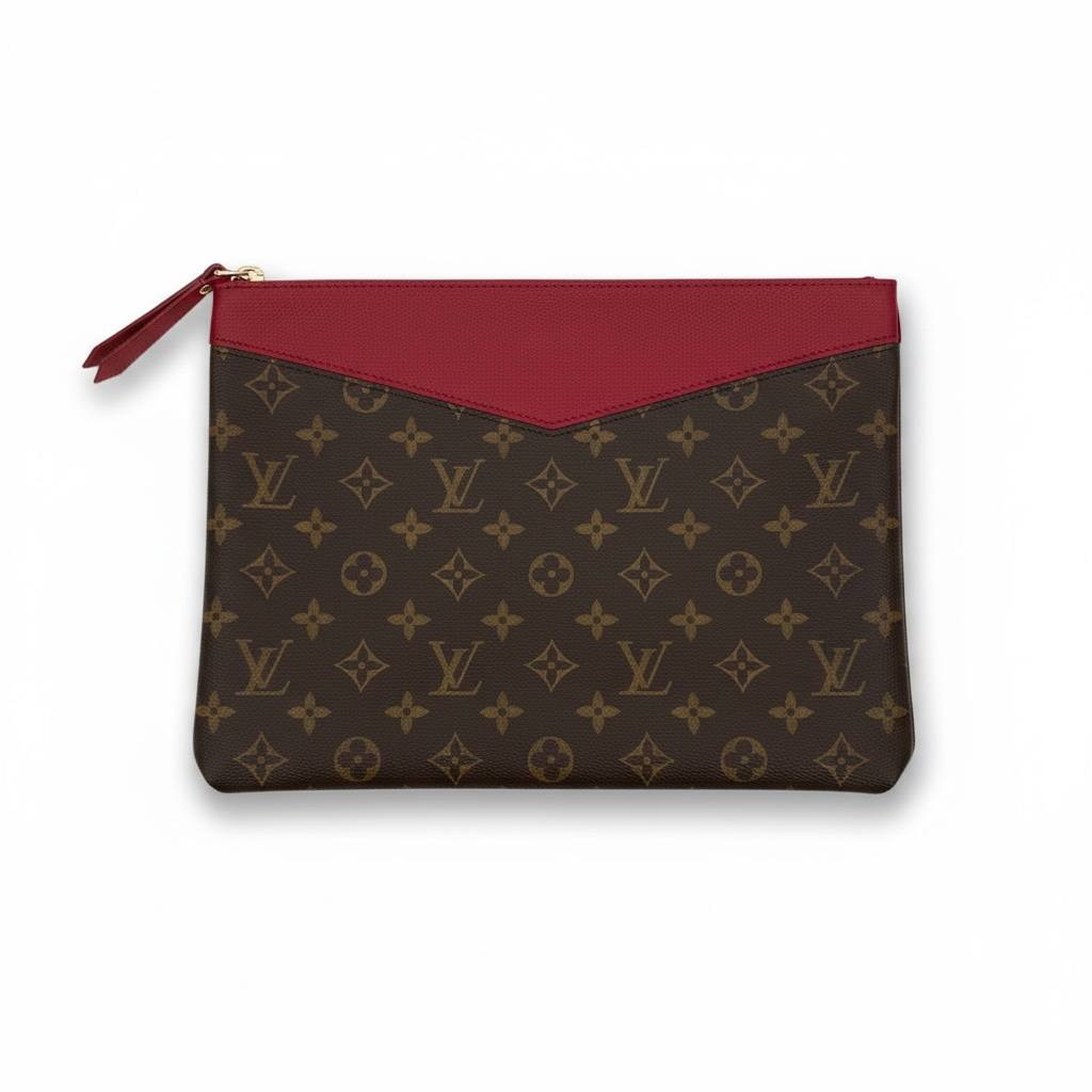 Louis Vuitton Monogram Red Trim Pouch ✨❤️ | Luxury Designer Clutch