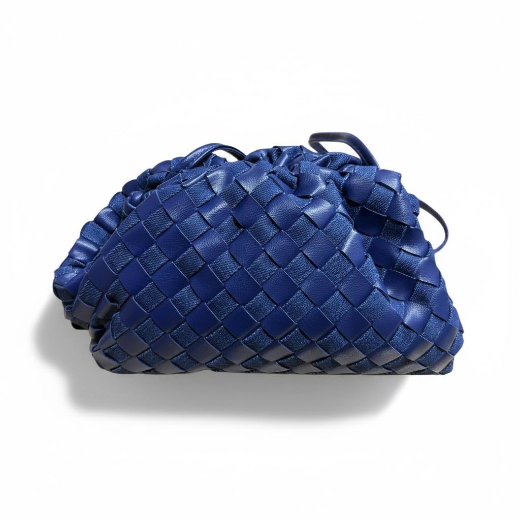 Bottega Veneta Woven Pouch Bag – Royal Blue 💙✨ | Luxury Statement Piece