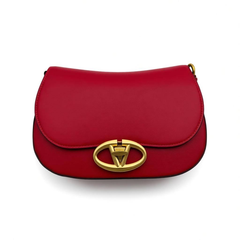 Valentino VLogo Signature Shoulder Bag – Red & Gold ❤️✨ | Luxury Crossbody