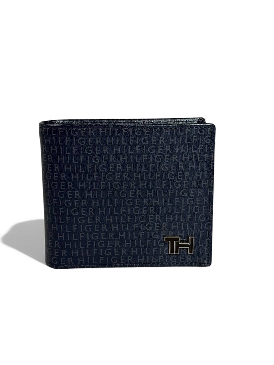Tommy Hilfiger Monogram Navy Bifold Wallet – Premium Leather 🖤💙