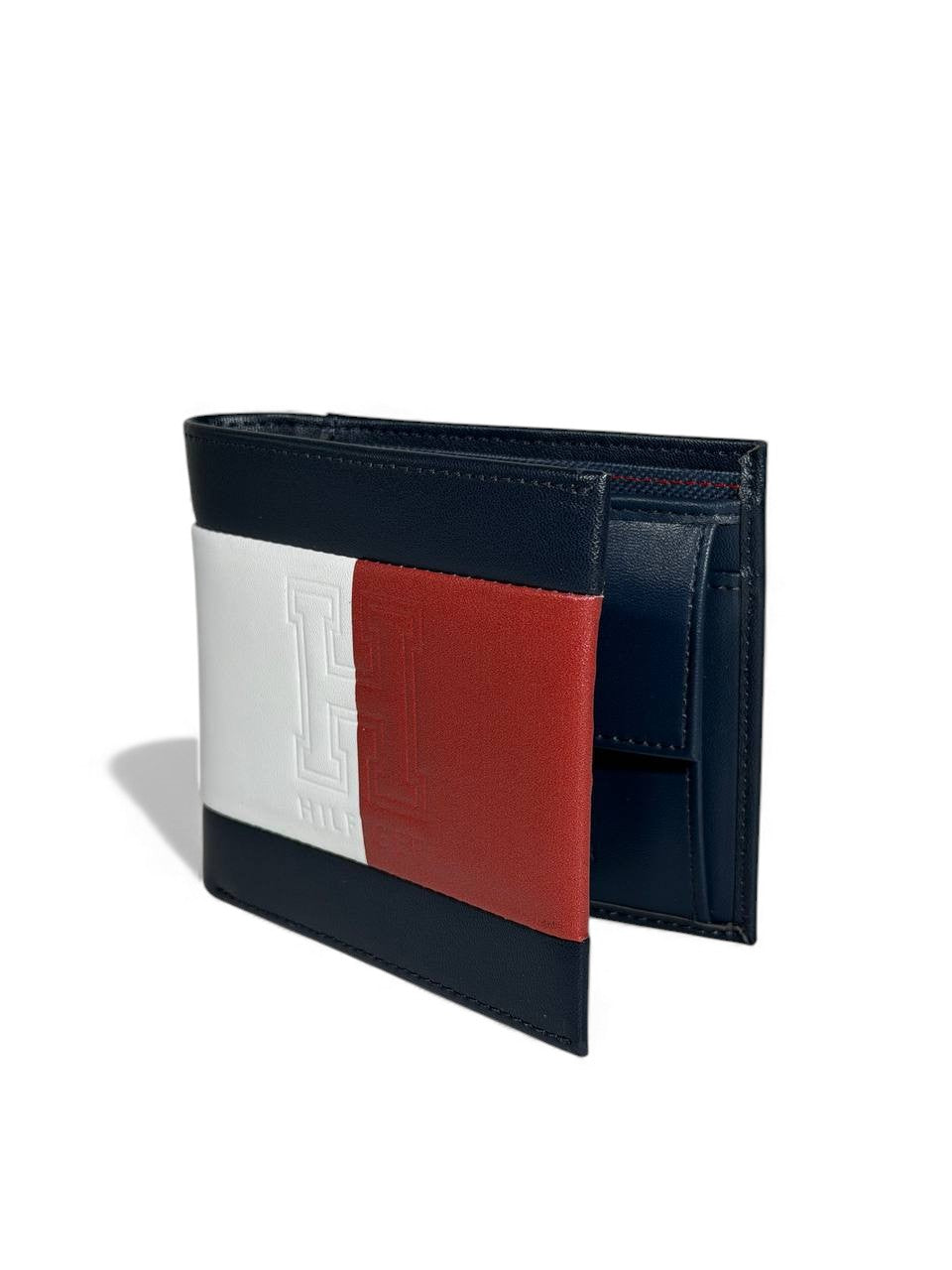 Tommy Hilfiger Flag Panel Leather Wallet 🇺🇸🔥 | Embossed “H” Monogram