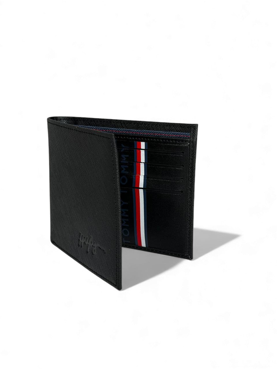 Tommy Hilfiger Classic Black Leather Wallet 🖤🇺🇸 | Signature Stitch Design