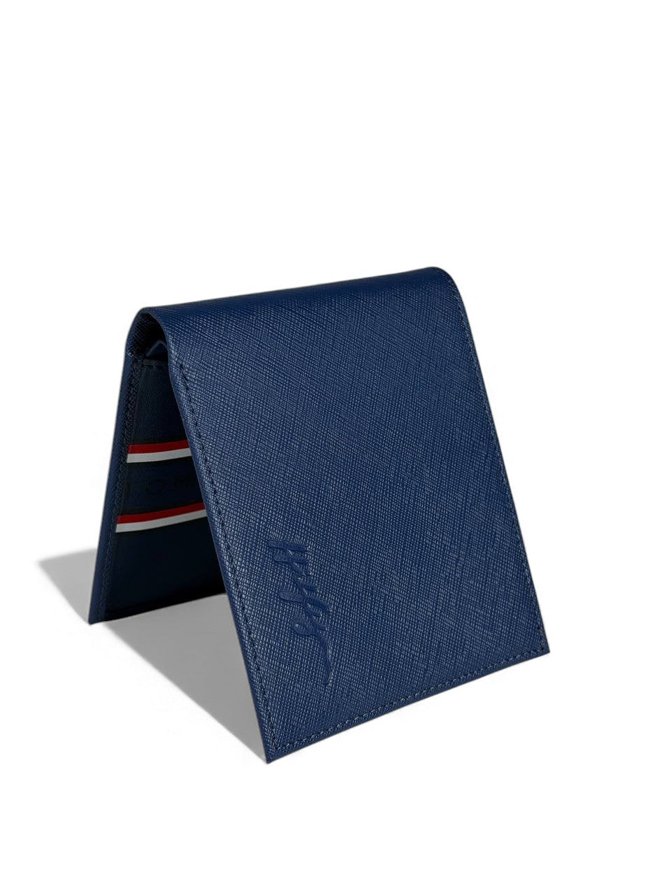 Tommy Hilfiger Navy Saffiano Leather Wallet 🔵💼 | Signature Minimal Edition