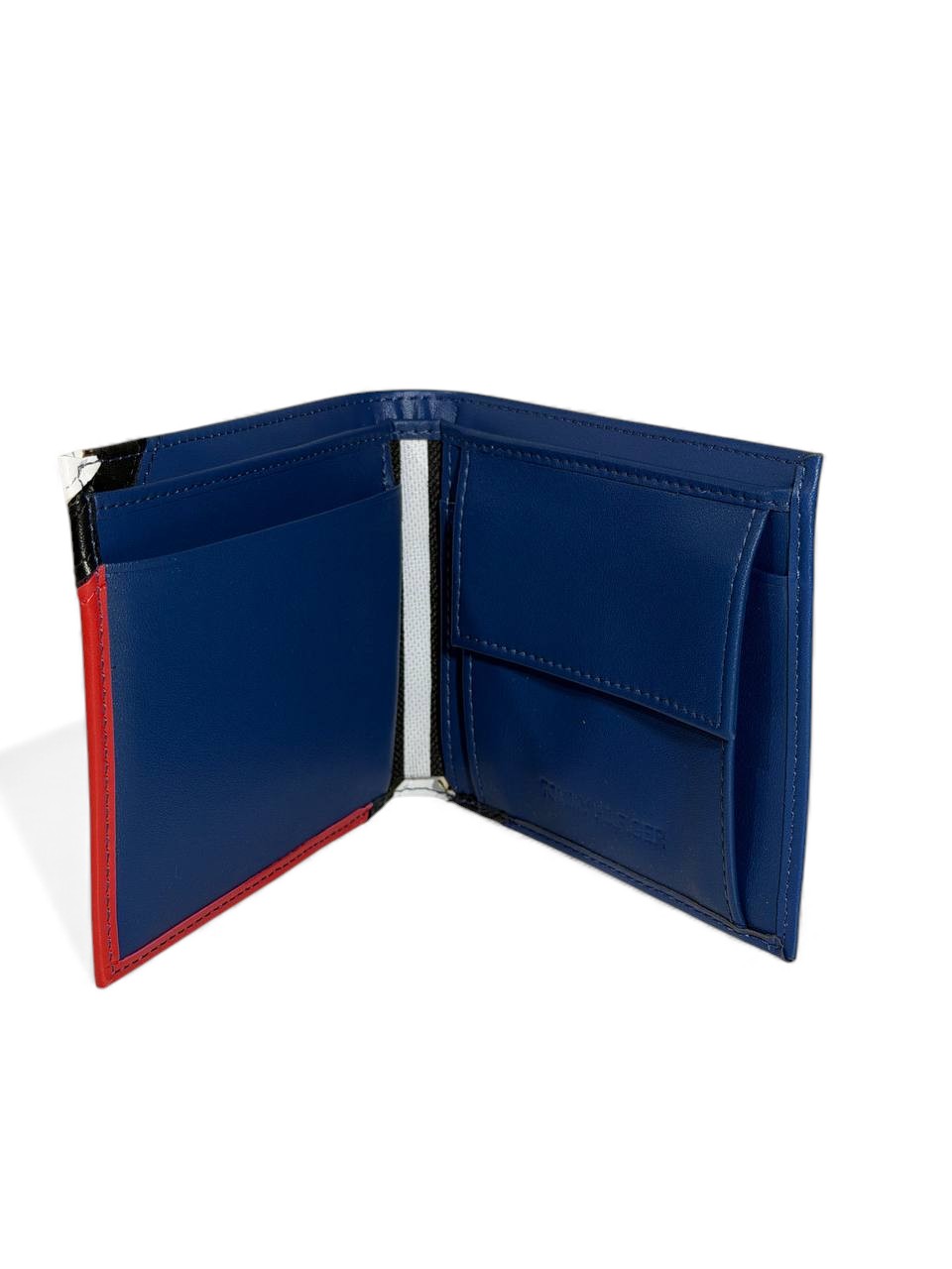 Tommy Hilfiger Tri-Color Leather Wallet 🔴⚪⚫🔵 | Premium Stripes Edition