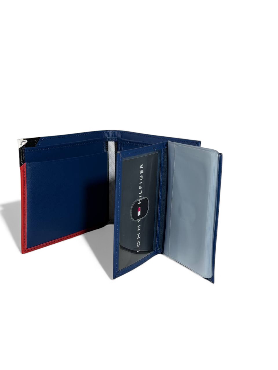 Tommy Hilfiger Tri-Color Leather Wallet 🔴⚪⚫🔵 | Premium Stripes Edition