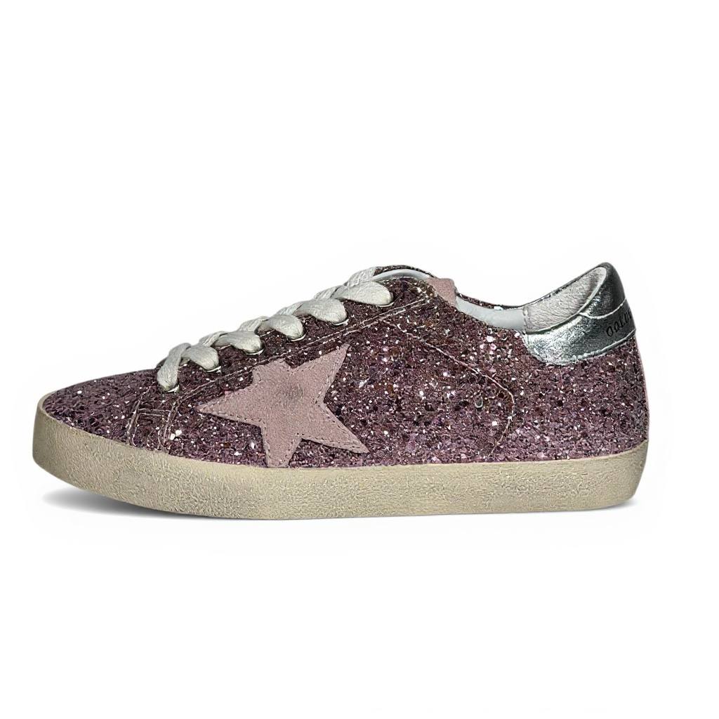 ✨ Golden Goose Glitter Star Sneakers – Purple Shine Low-Top Edition ⭐💜✨