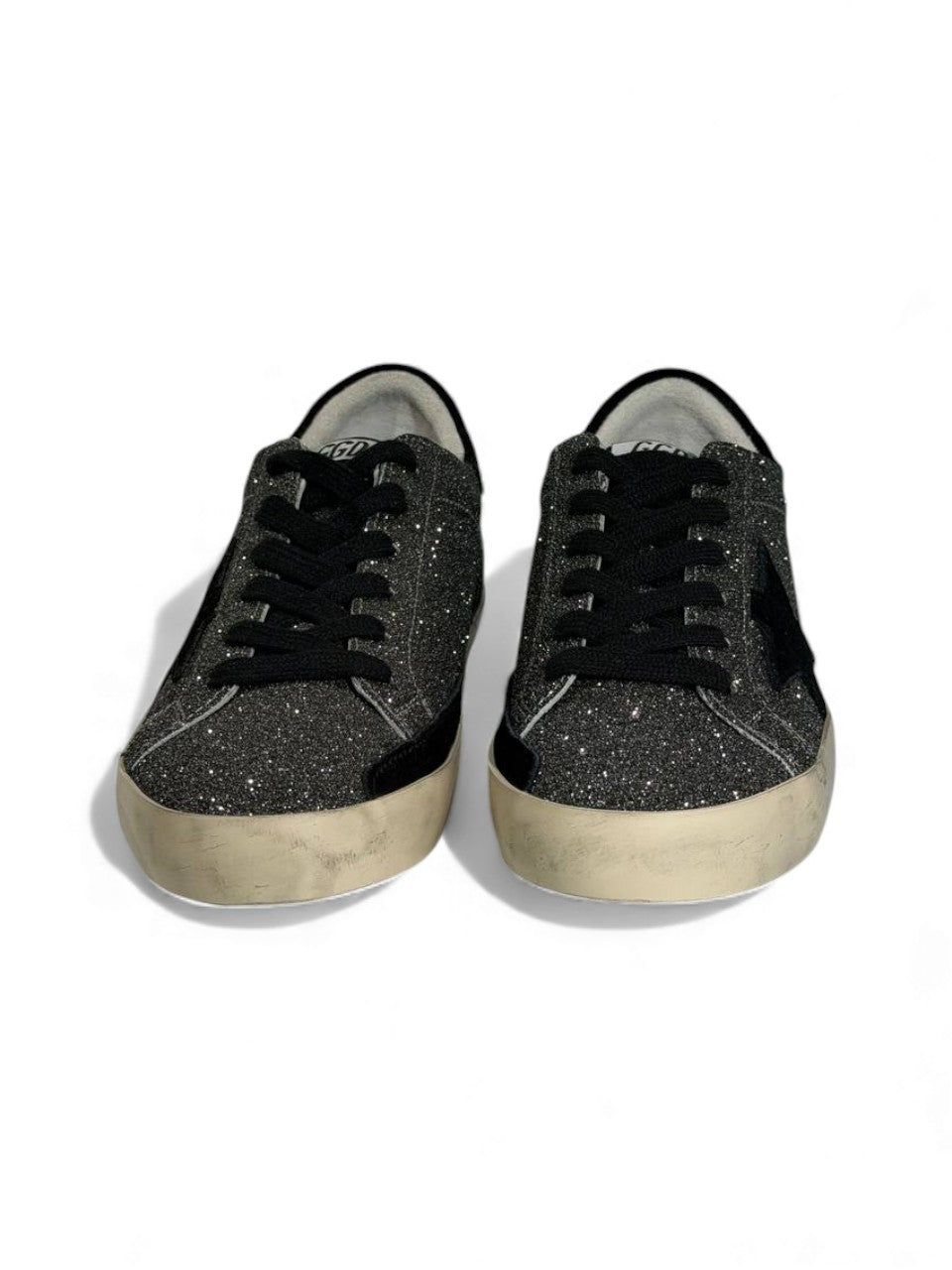 ✨ Golden Goose Black Glitter Star Sneakers – Midnight Sparkle Edition ⭐🖤✨