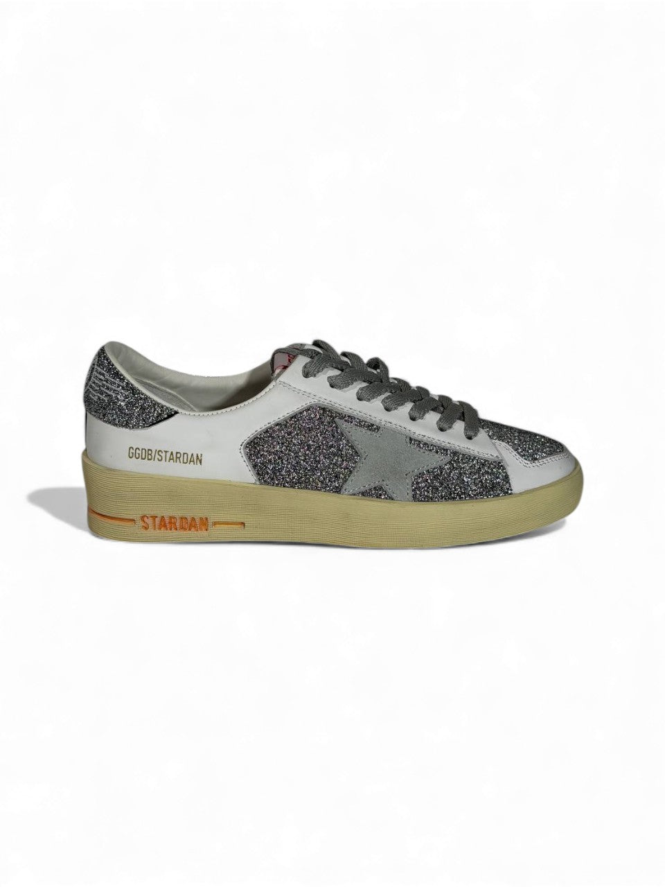 ✨ Golden Goose Stardan Glitter Sneakers – Black & White Retro Luxe Edition ⭐✨