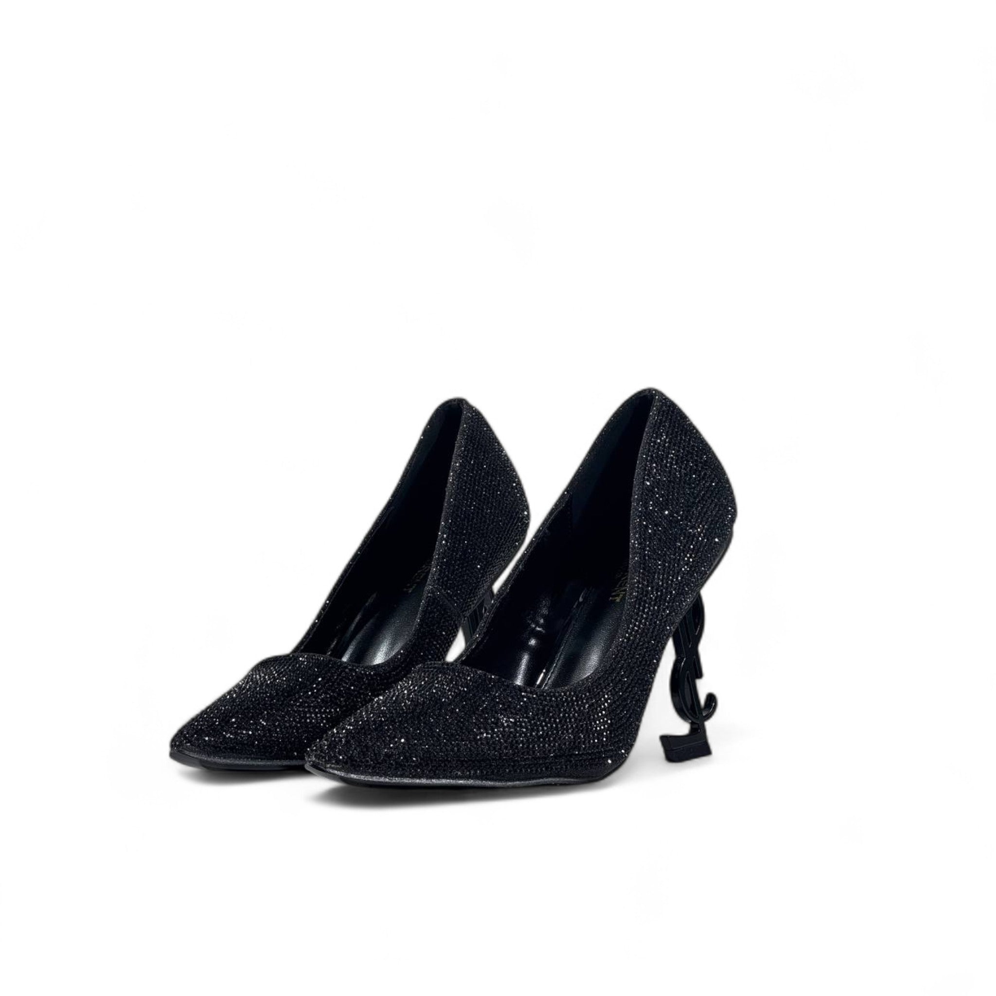 👠✨ Saint Laurent Black Crystal Pumps ✨🖤💎