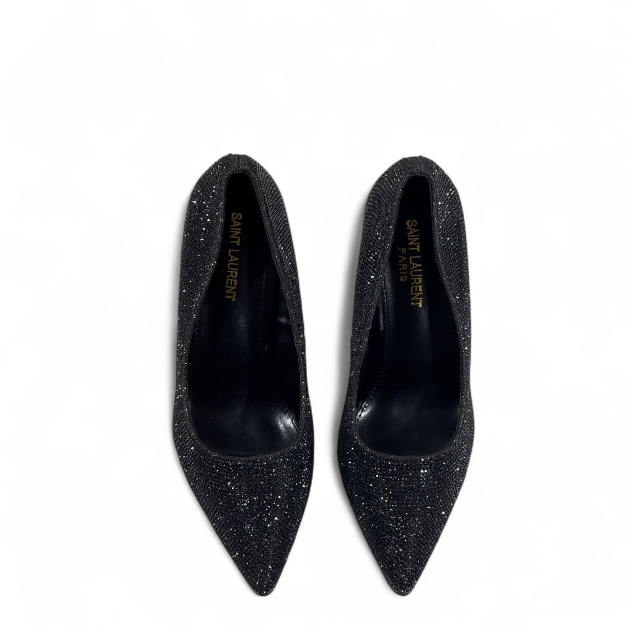 👠✨ Saint Laurent Black Crystal Pumps ✨🖤💎