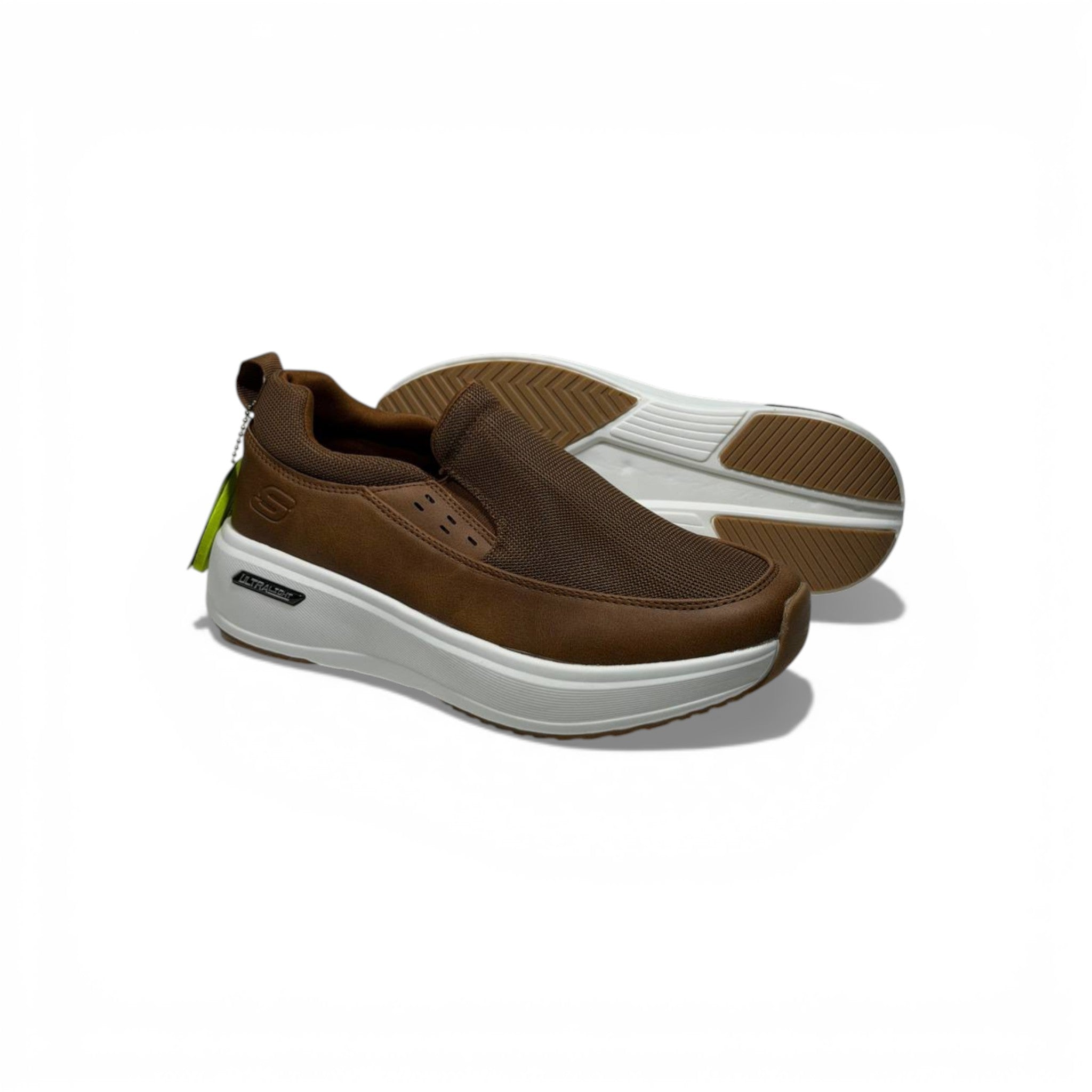 Skechers UltraLight Slip-On Sneakers – Brown Casual Comfort Shoes 👟✨ | Lightweight Everyday Walking Trainers