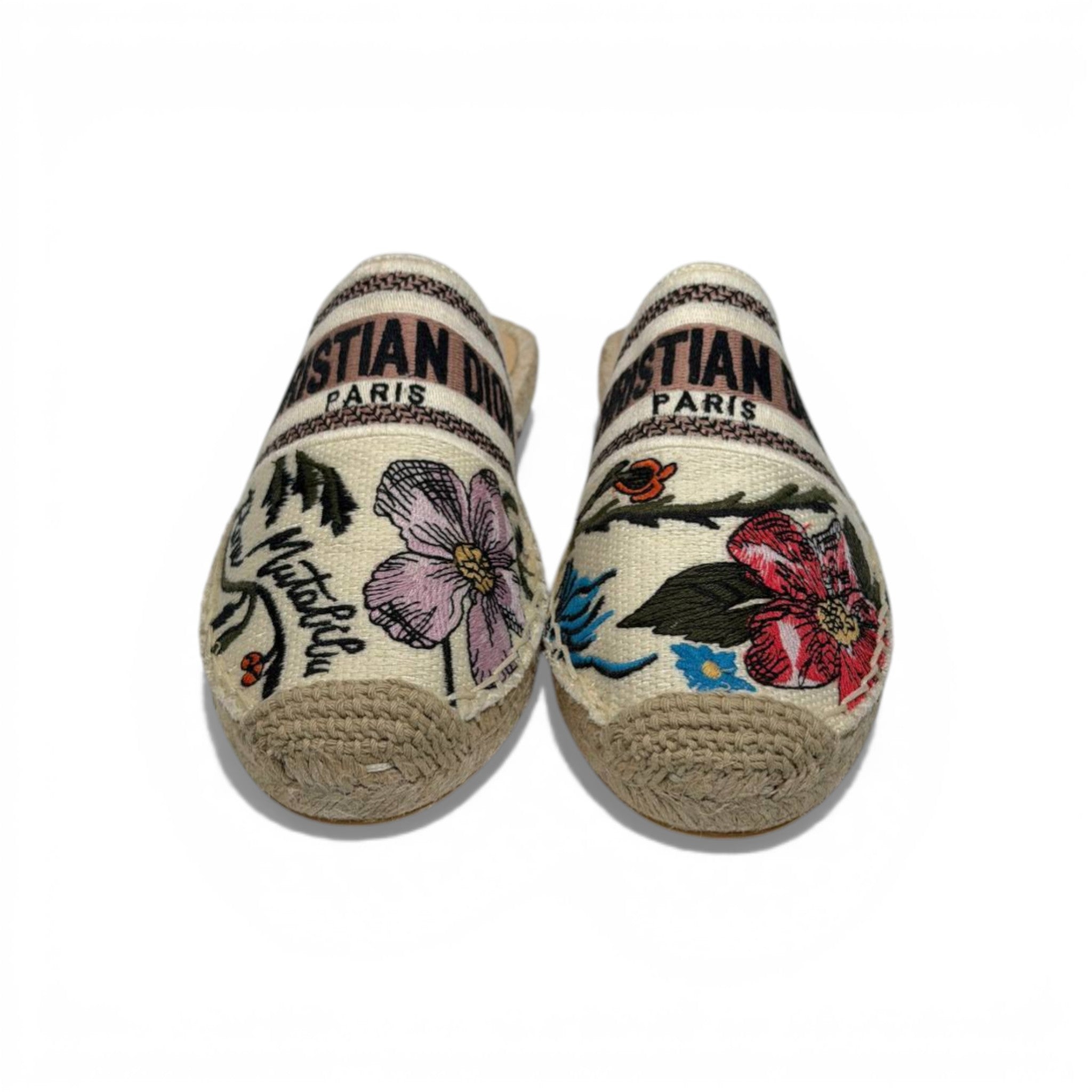 Christian Dior Floral Espadrille Slides – Embroidered Designer Summer Mules 🌸✨ | Dior Paris Luxury Sandals