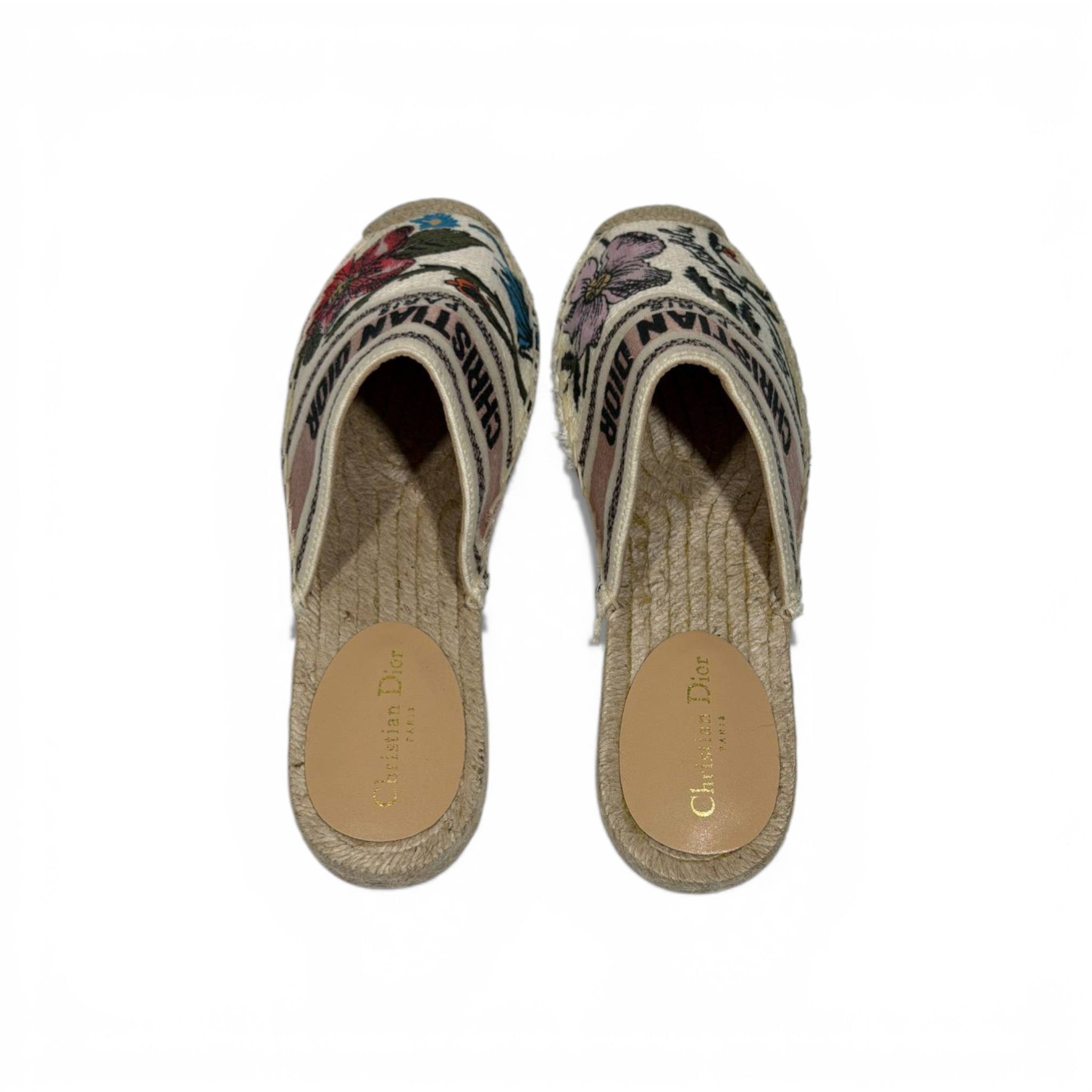 Christian Dior Floral Espadrille Slides – Embroidered Designer Summer Mules 🌸✨ | Dior Paris Luxury Sandals