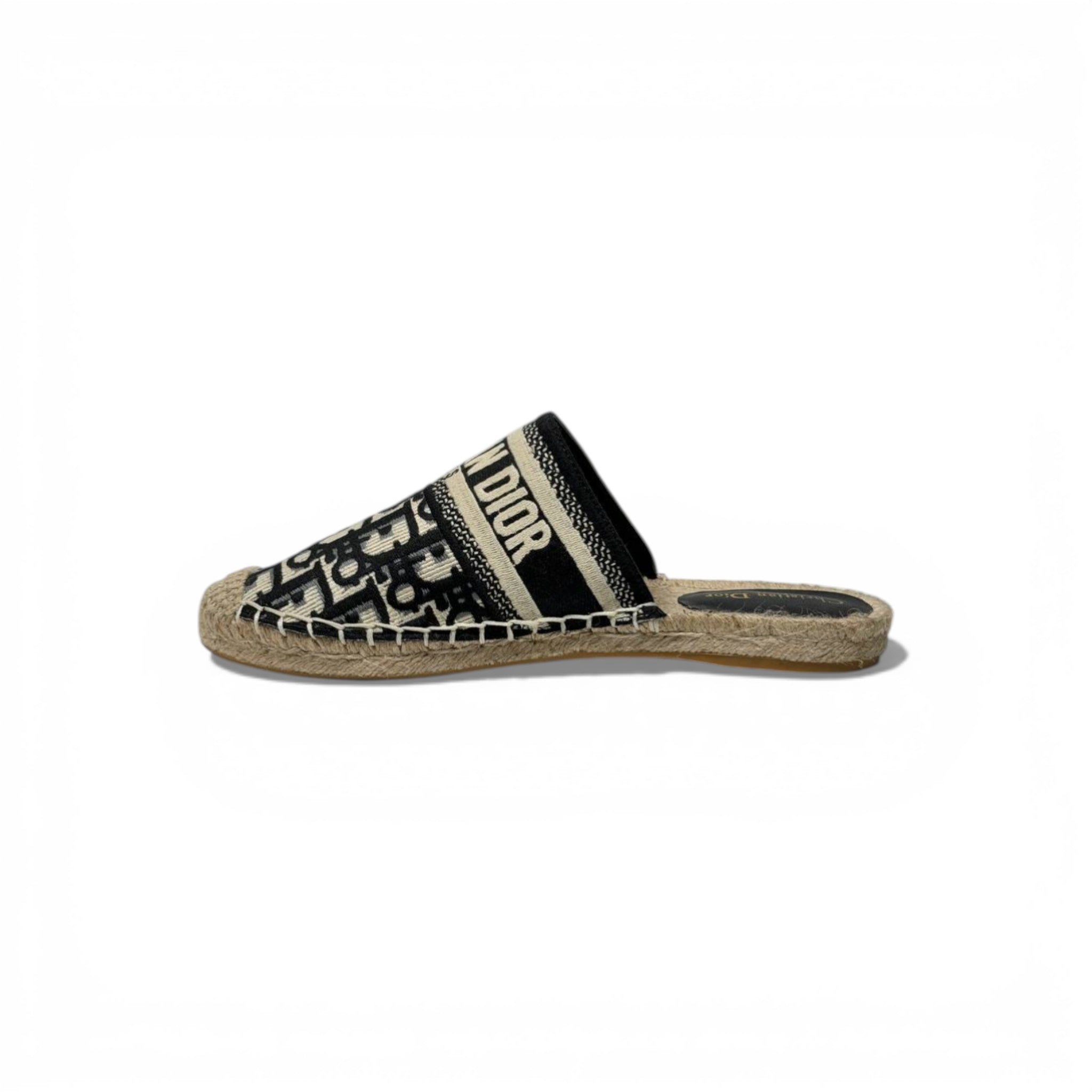 Christian Dior Oblique Espadrille Slides – Black Monogram Designer Sandals 🖤✨ | Dior Paris Luxury Summer Mules