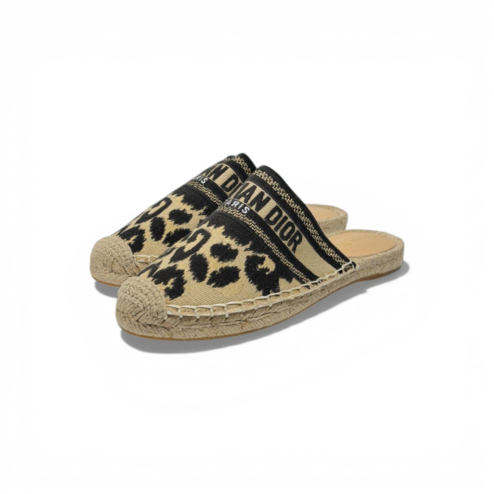Christian Dior Leopard Espadrille Slides – Animal Print Designer Mules 🐆✨ | Dior Paris Luxury Summer Sandals