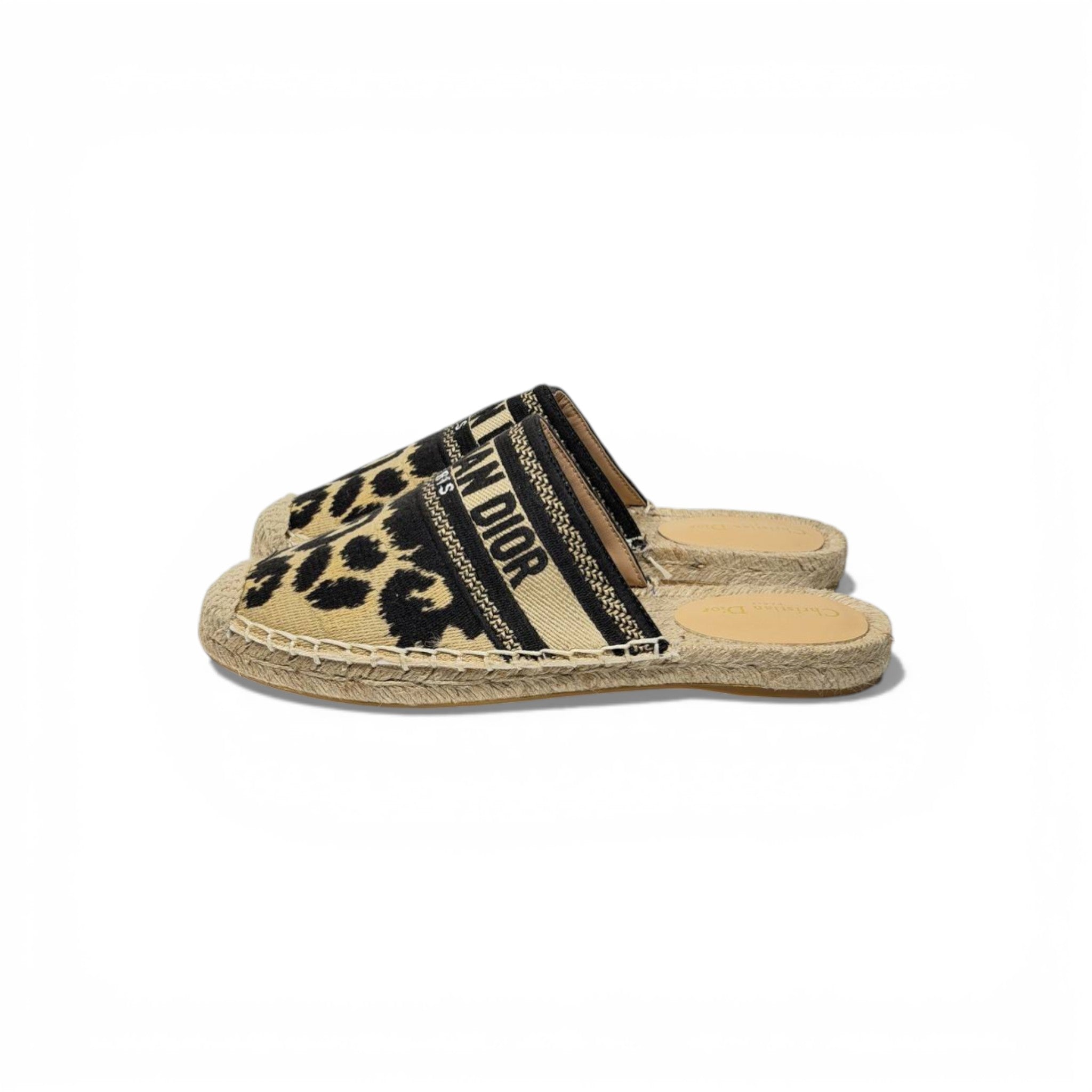 Christian Dior Leopard Espadrille Slides – Animal Print Designer Mules 🐆✨ | Dior Paris Luxury Summer Sandals