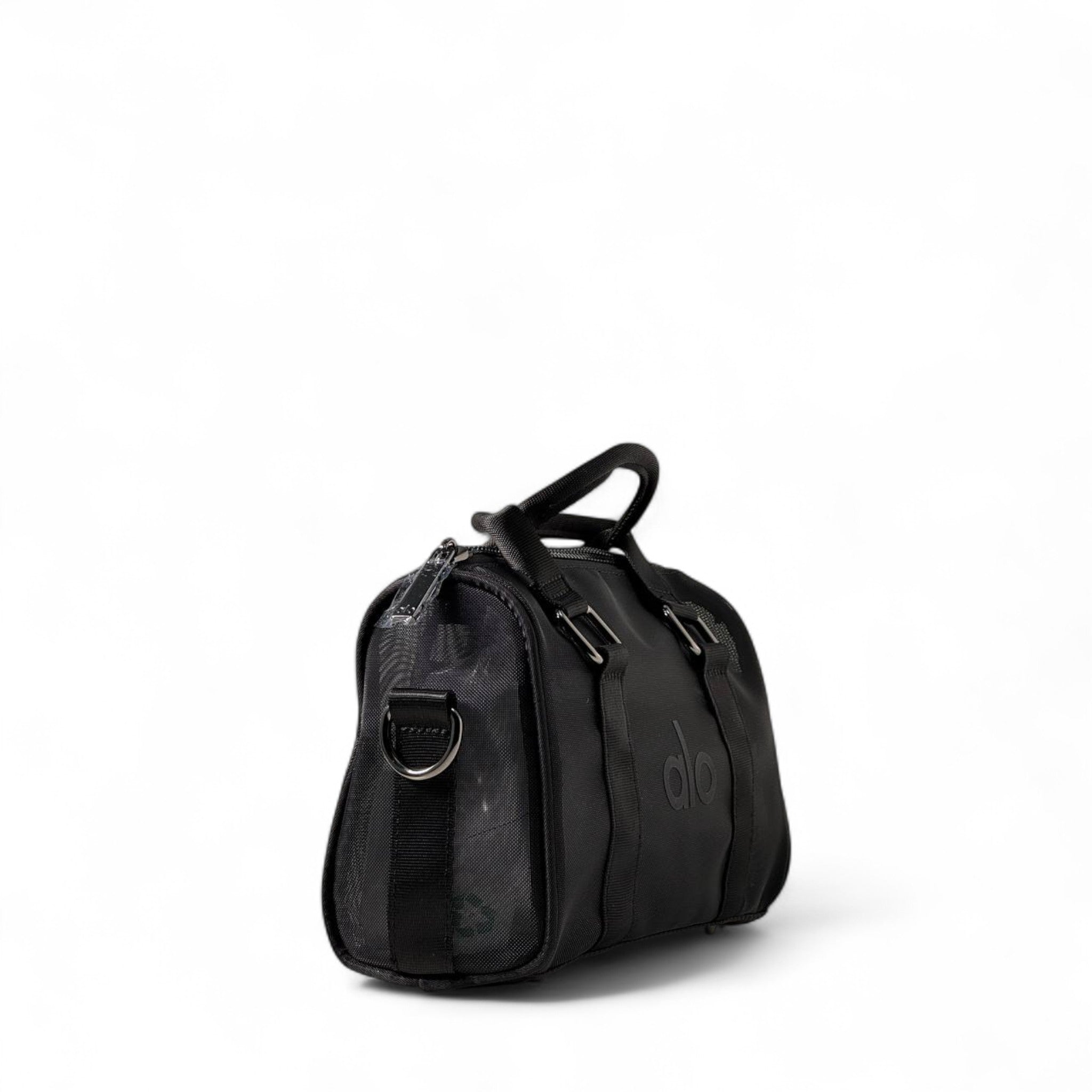 Alo Mini Duffel Bag – Sleek Black Gym & Street Essential 🖤 ( without box) xx