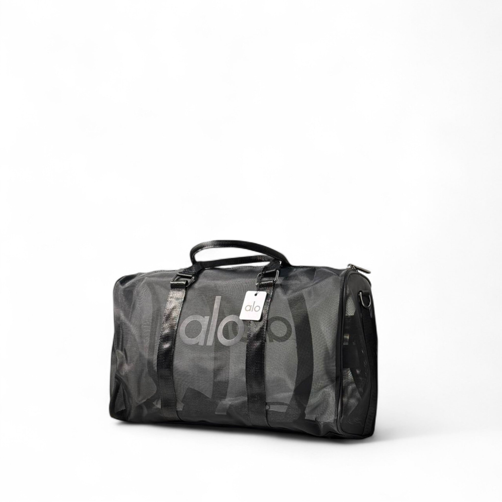 Alo Large Mesh Duffel Bag – Black Sport Luxe Carryall 🖤🧳