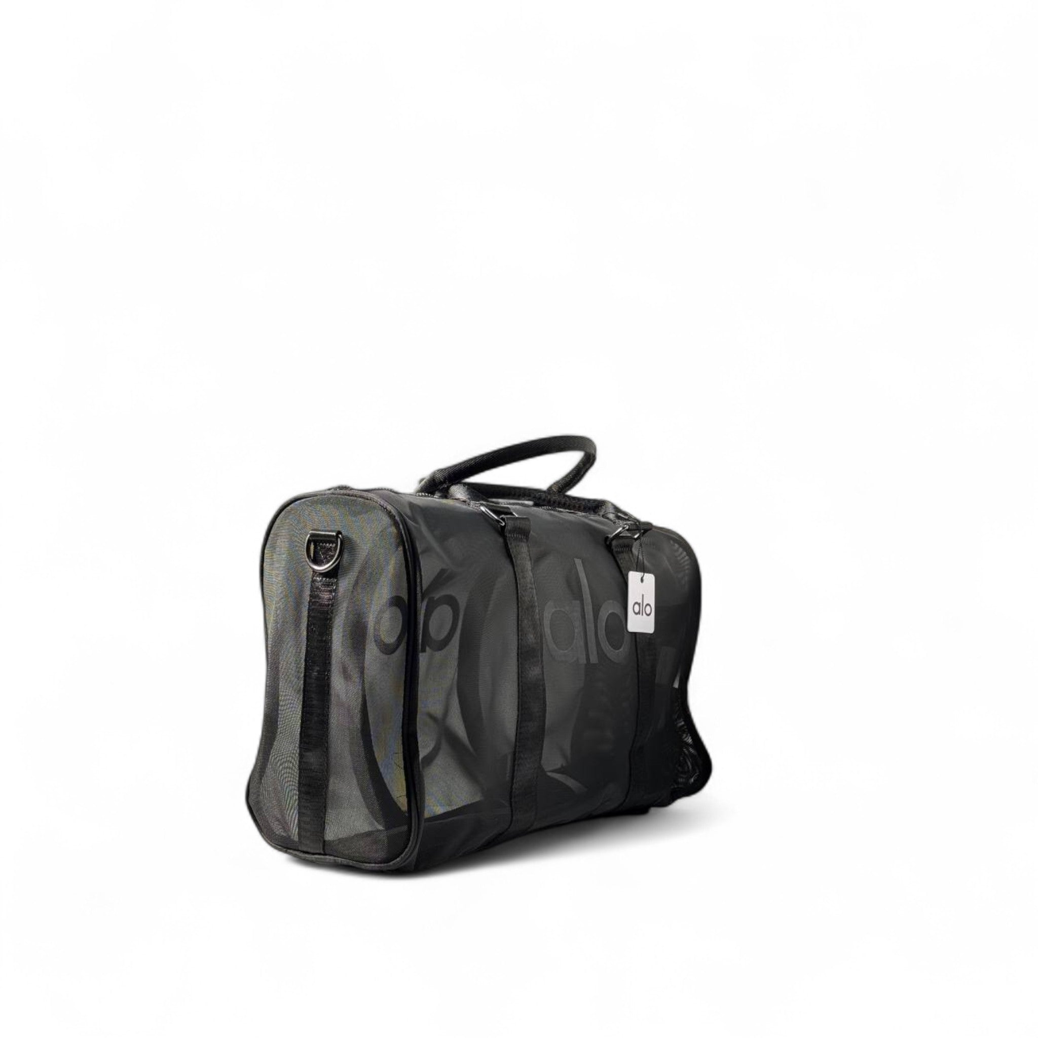 Alo Large Mesh Duffel Bag – Black Sport Luxe Carryall 🖤🧳