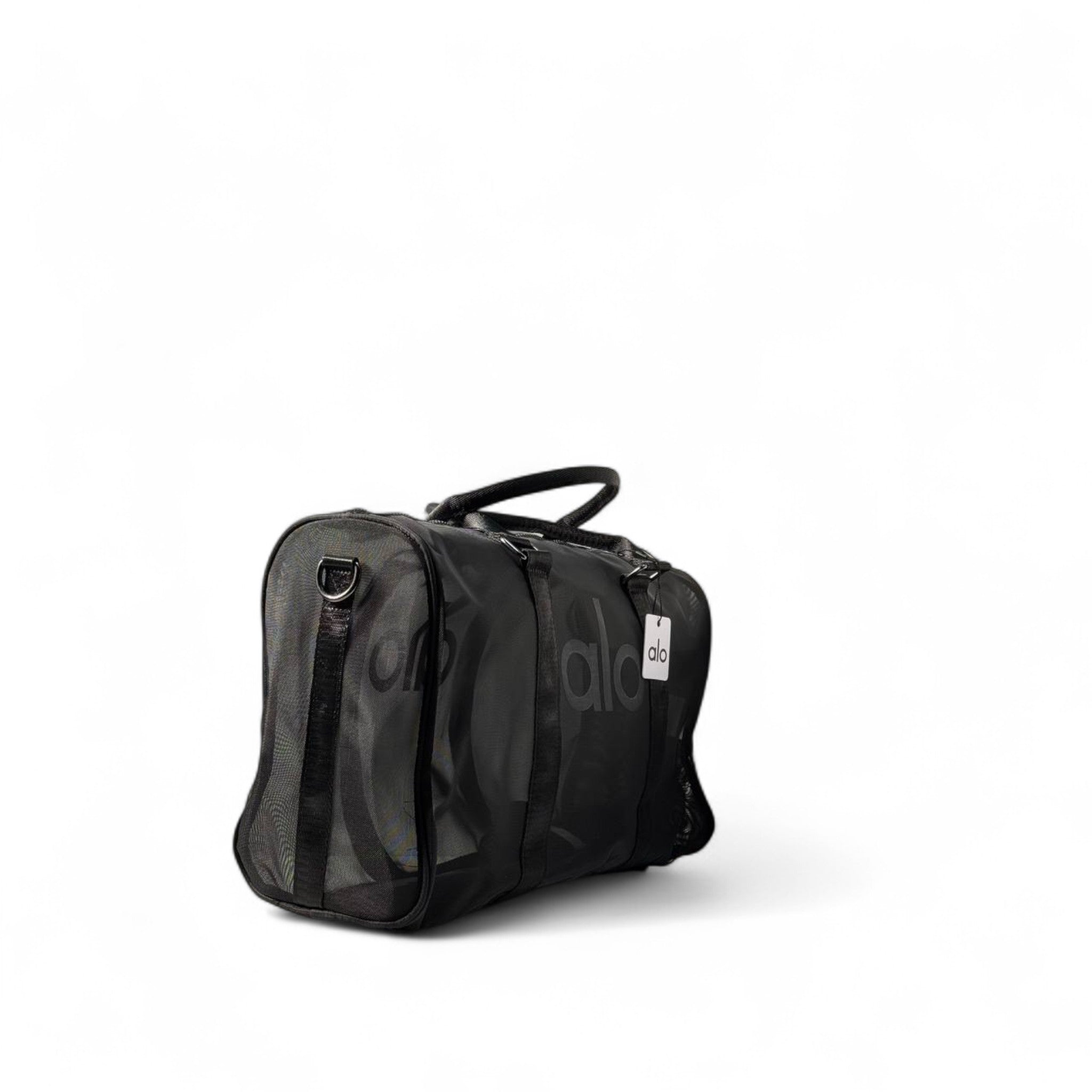 Alo Large Mesh Duffel Bag – Black Sport Luxe Carryall 🖤🧳