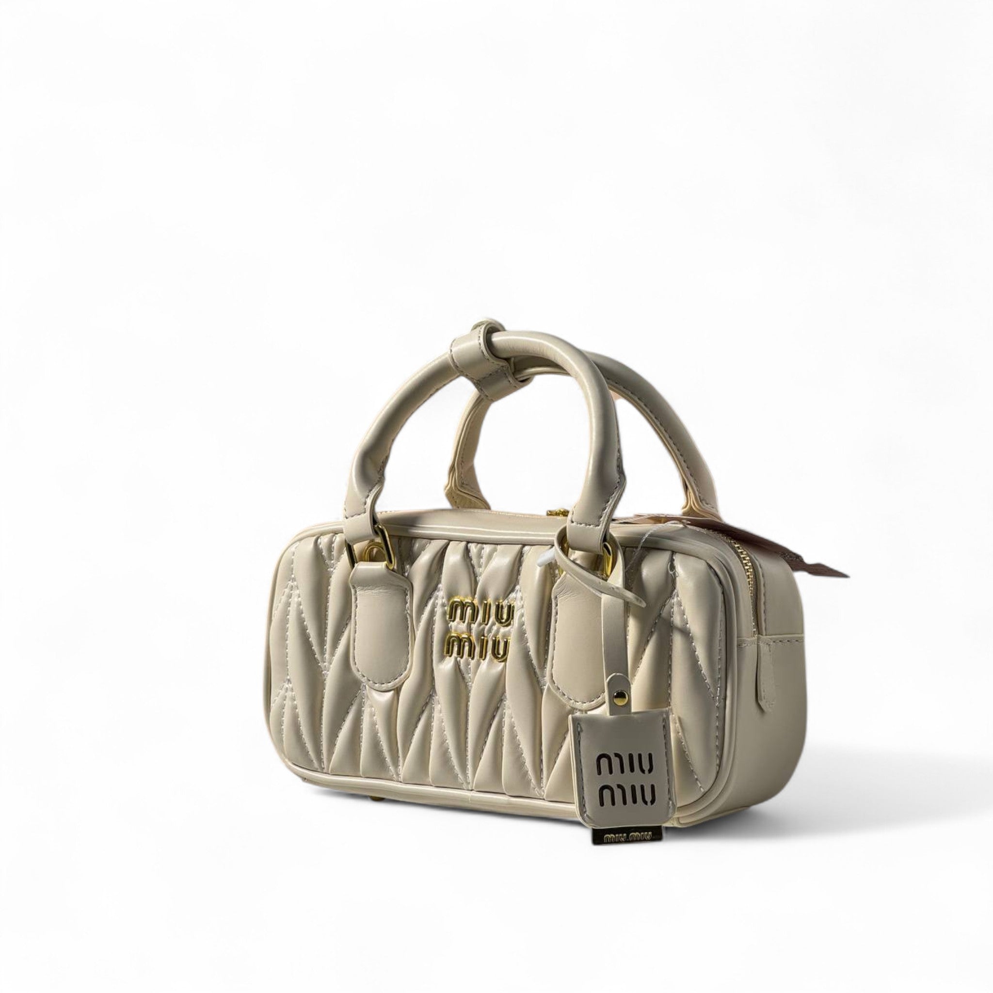 Miu Miu Beige Quilted Mini Bag – Soft Elegance in Every Stitch 🤍✨