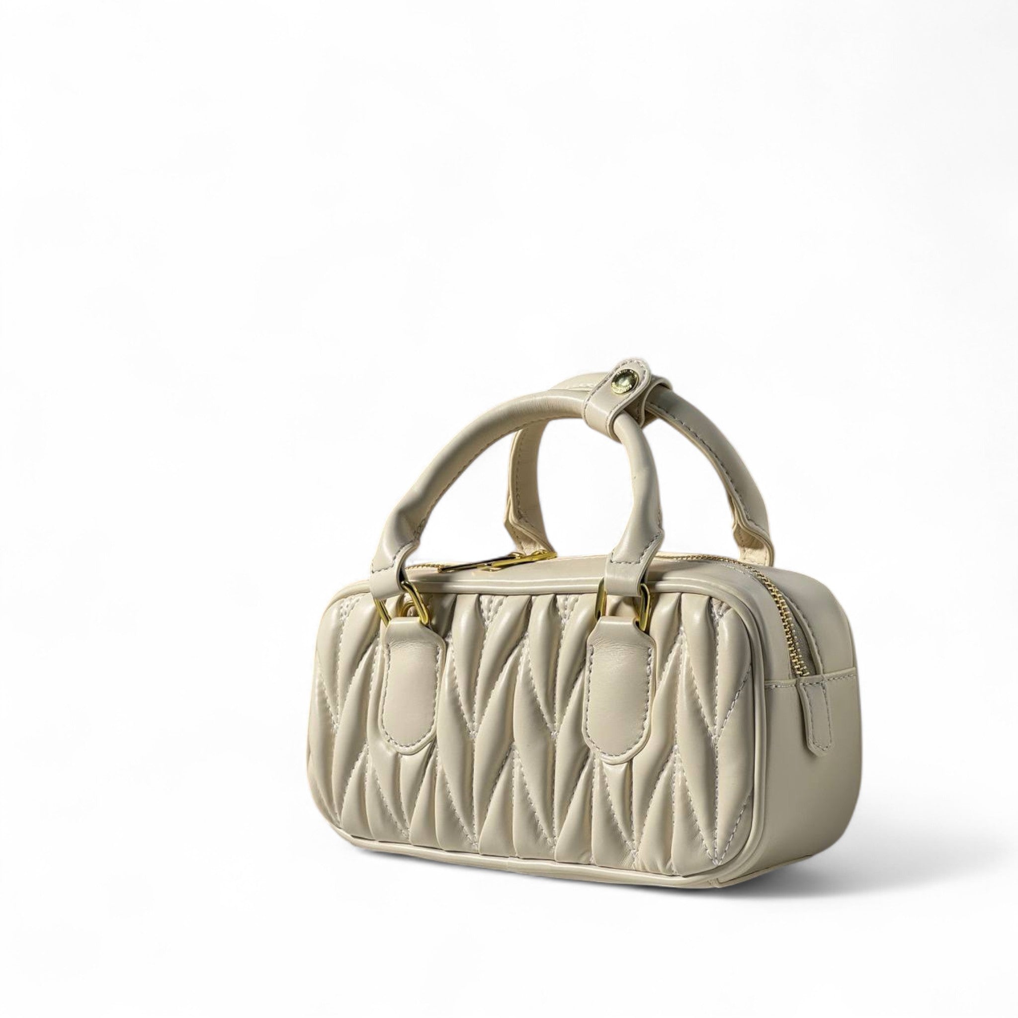 Miu Miu Beige Quilted Mini Bag – Soft Elegance in Every Stitch 🤍✨