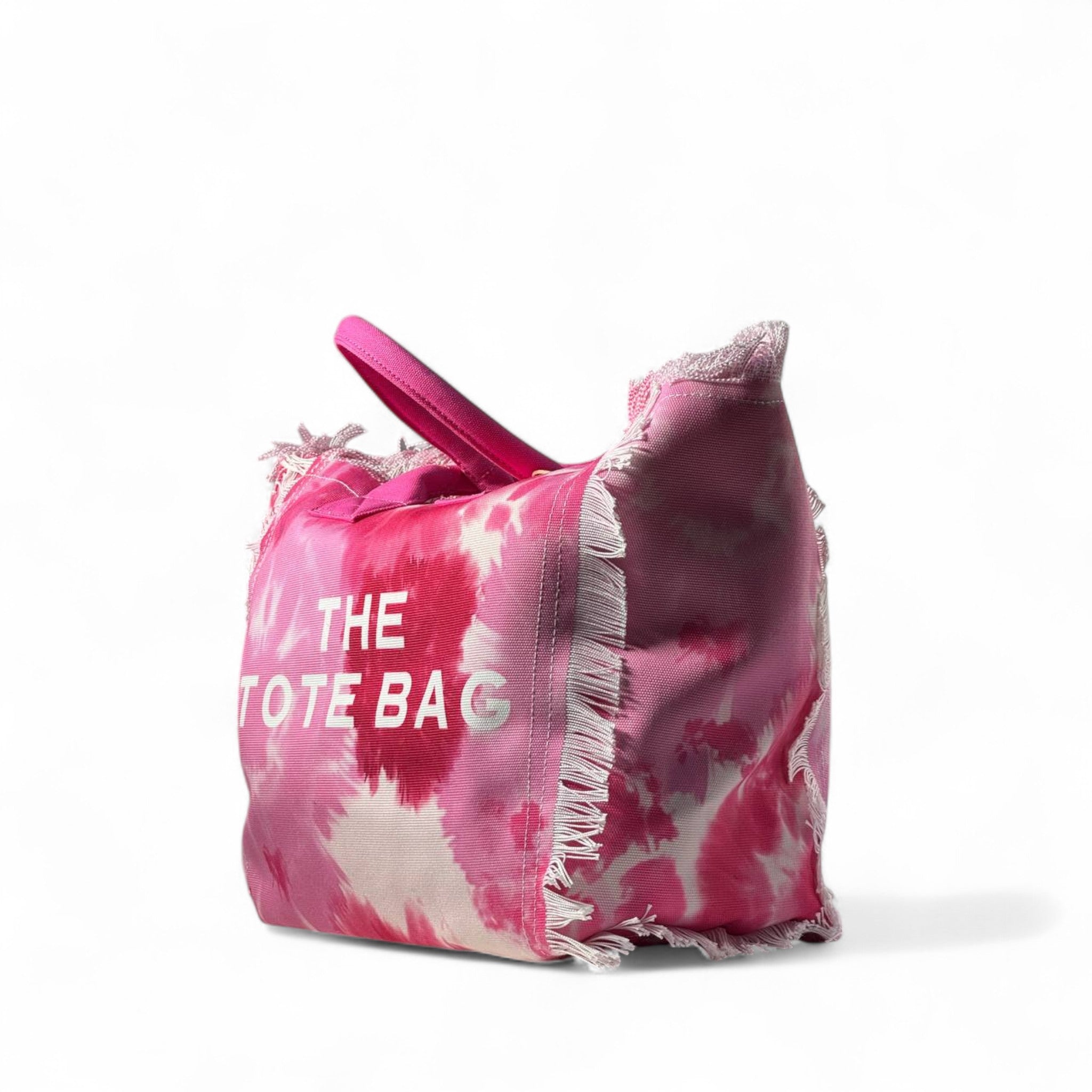 The Tote Bag – Pink Tie-Dye Fringe Edition 🌸👜