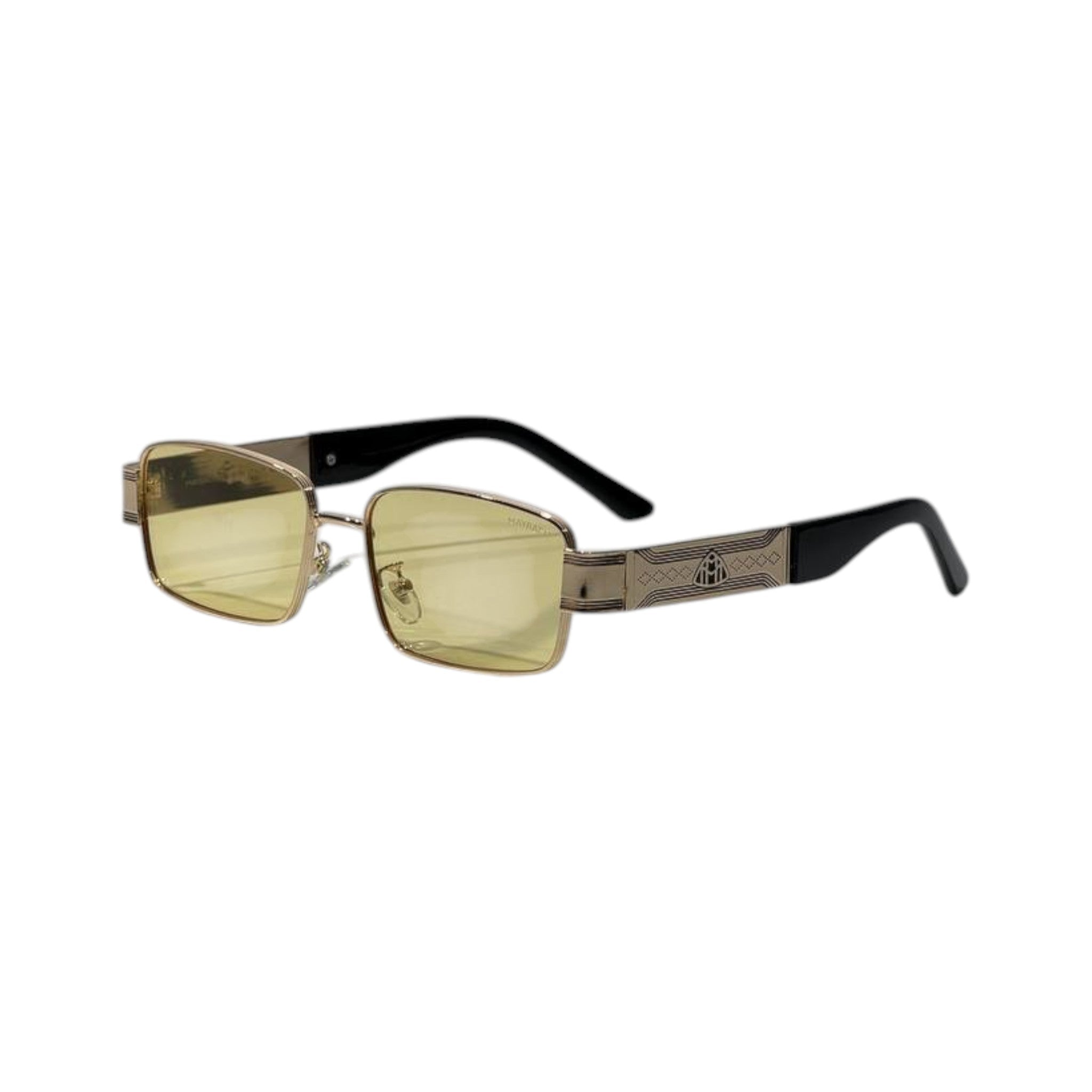 🕶️ Maybach Vintage Square Sunglasses – Gold Luxury Edition